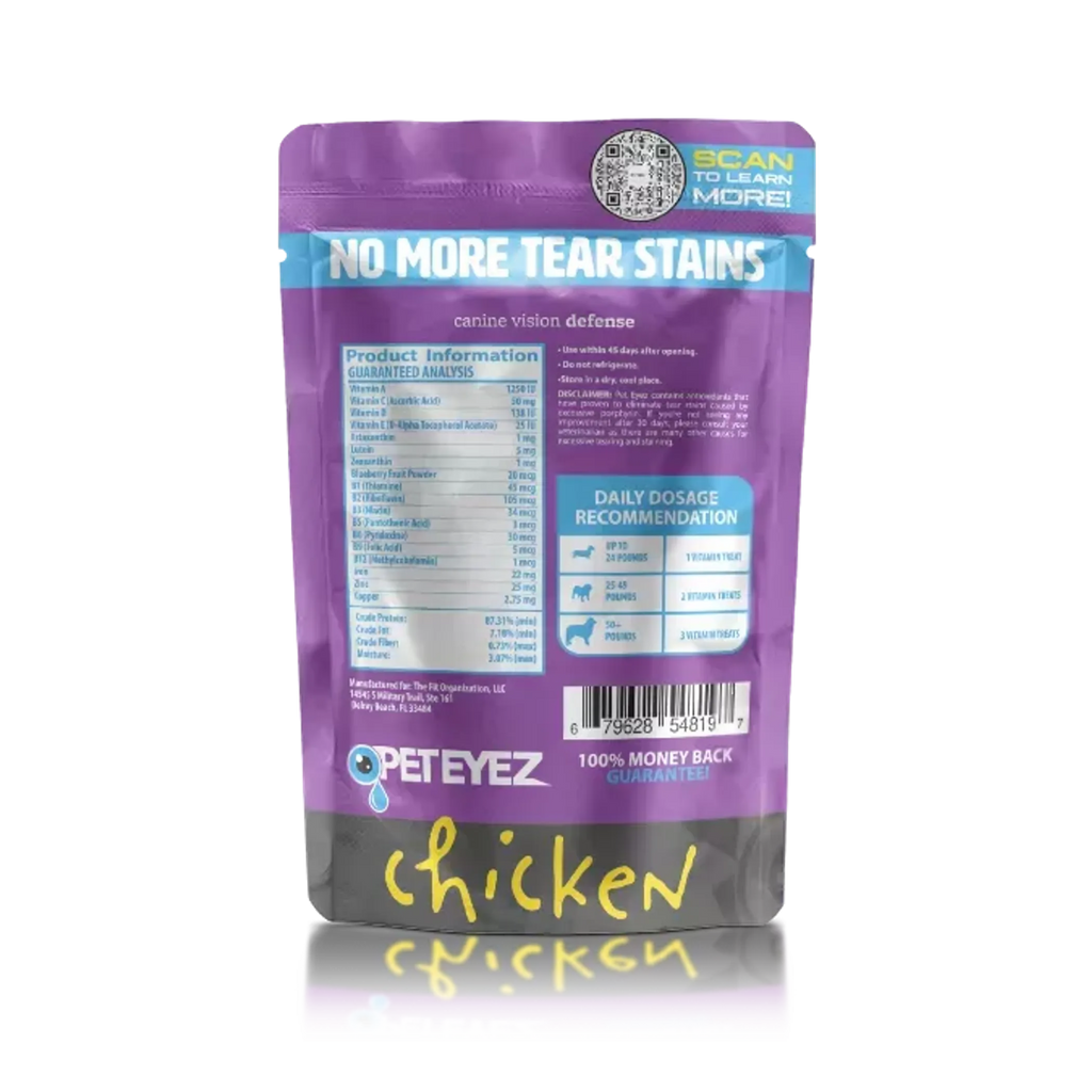 Pet Eyez Vitamin Treats - Chicken - Color: Purple | Size: 4 X 6 | Pack Of: 35