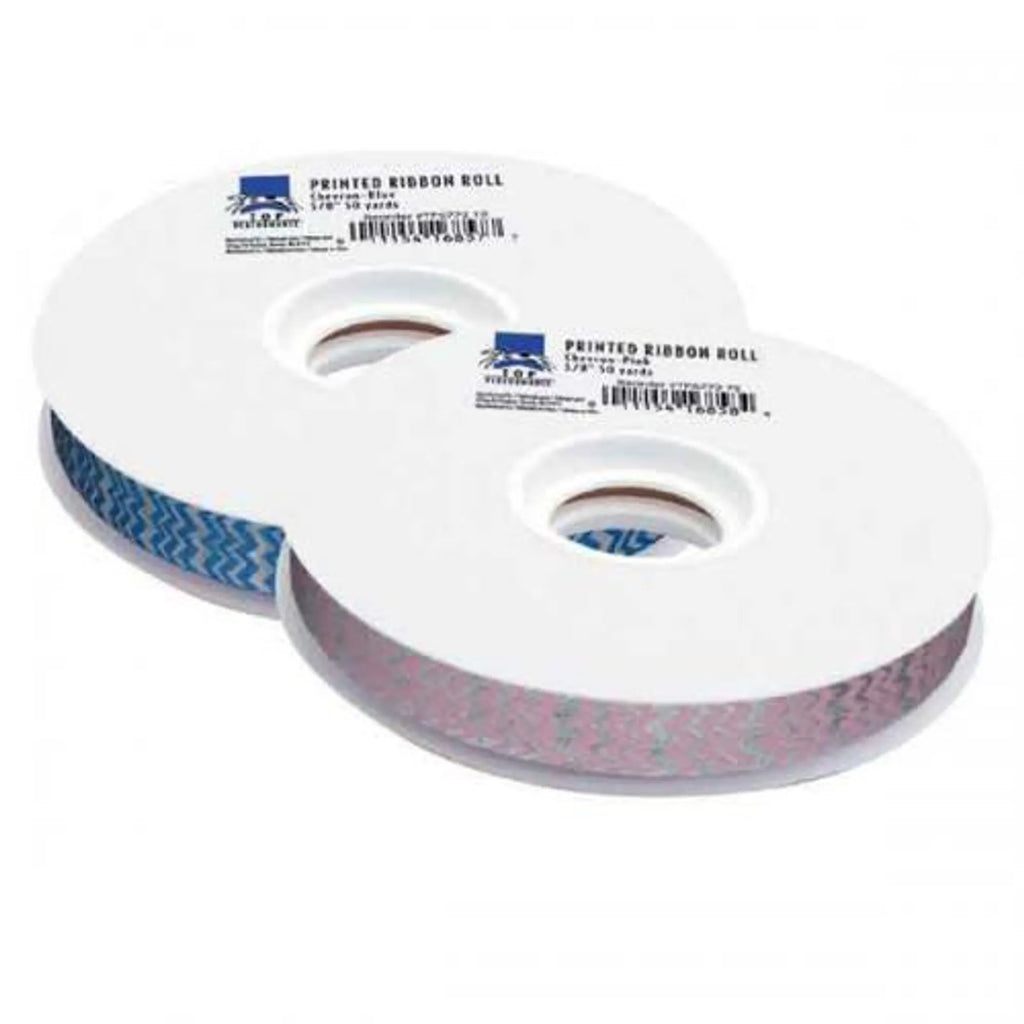 TP Printed Ribbon Roll 50yds Blue/Snowflake