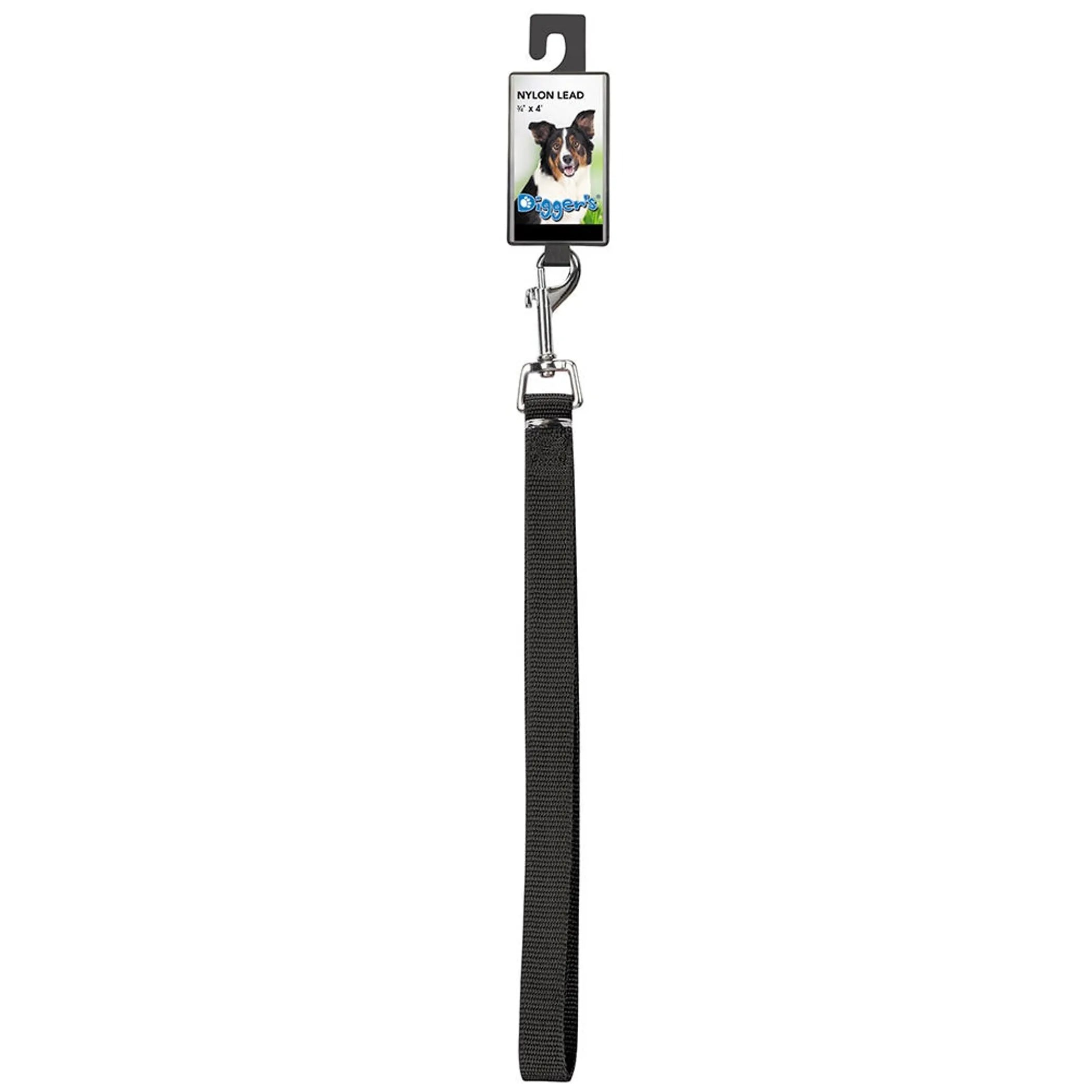 Diggers 3/4in Nylon Lead 48in Black
