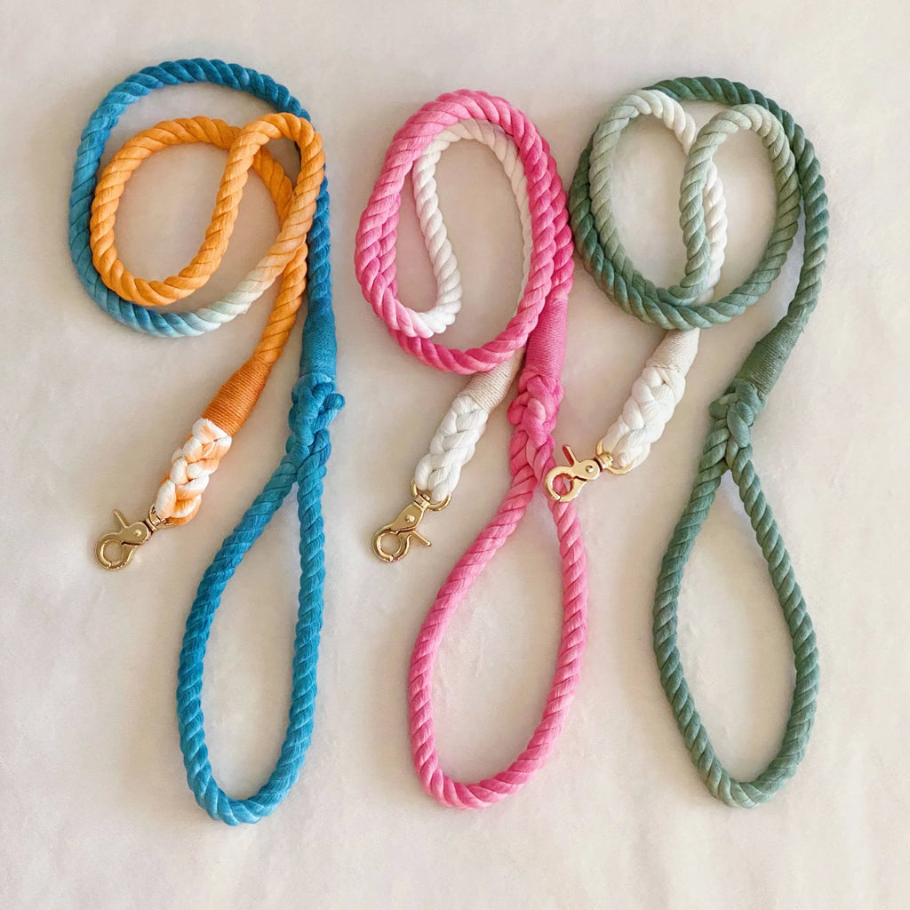 Hand Dyed Cotton Rope Leash