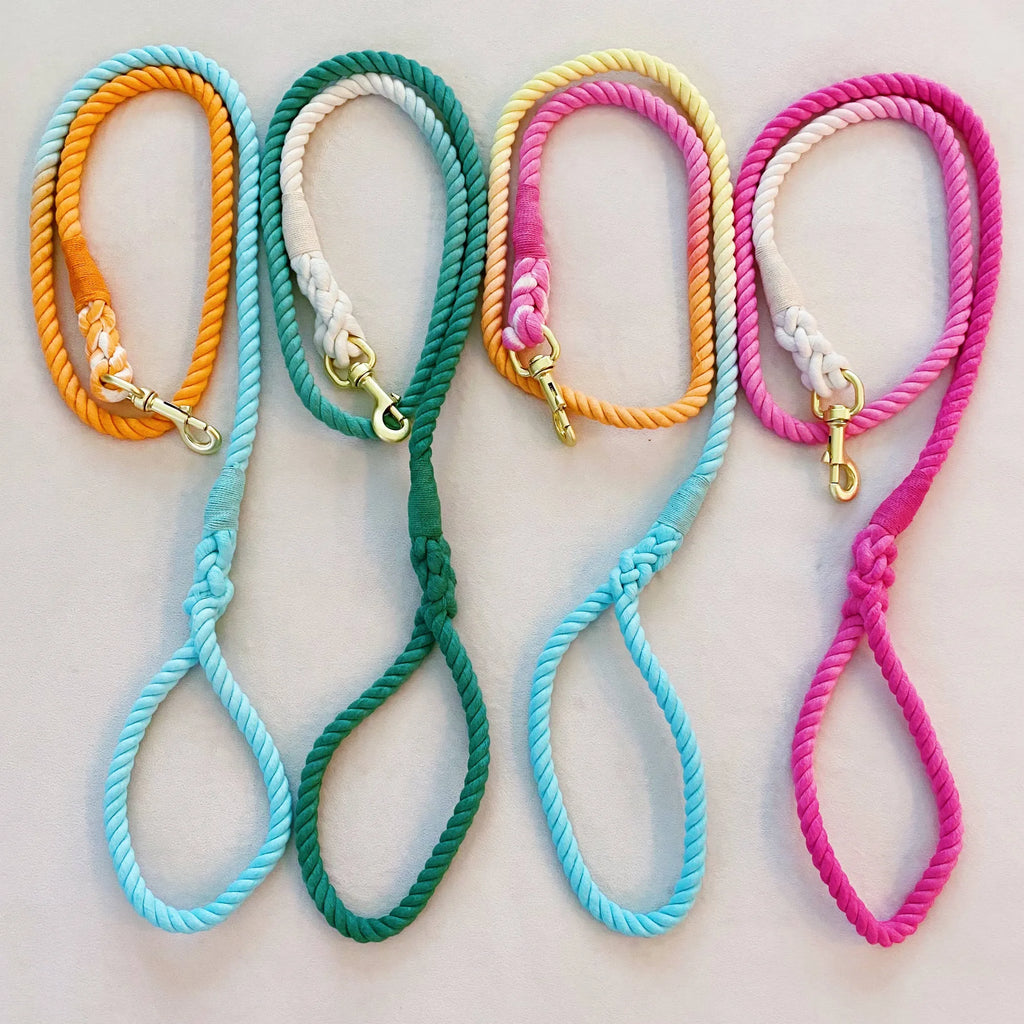 Hand Dyed Cotton Rope Leash