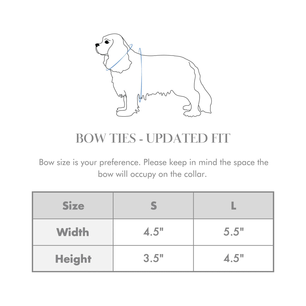 Seaside Plaid Classic Dog Bow Tie