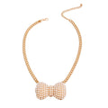 Cream Chunky Bow Necklace