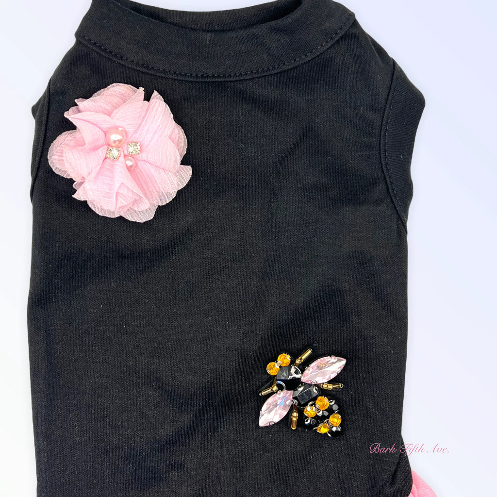 Chiffon Jeweled Bumble Bee Dress