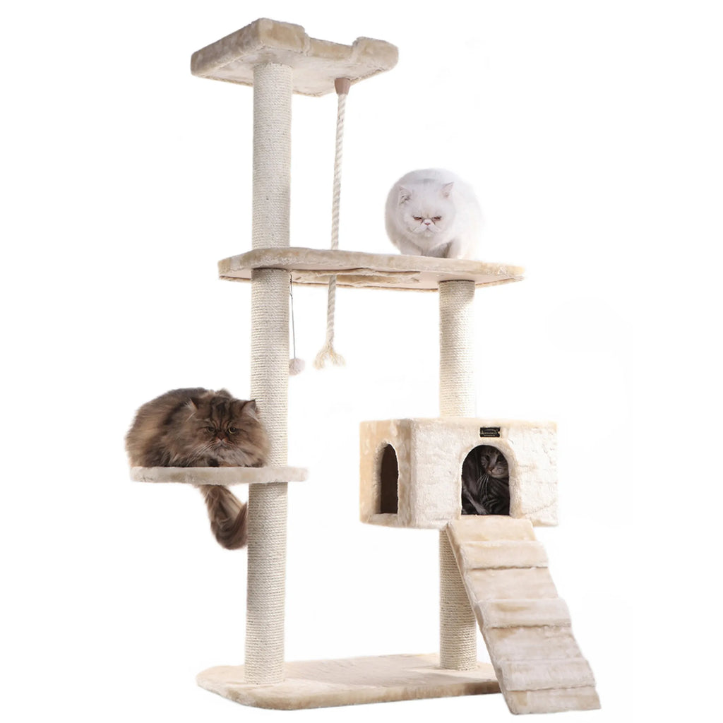 Armarkat Natural Sisal Scratching Cat Tree 58 Height BGE
