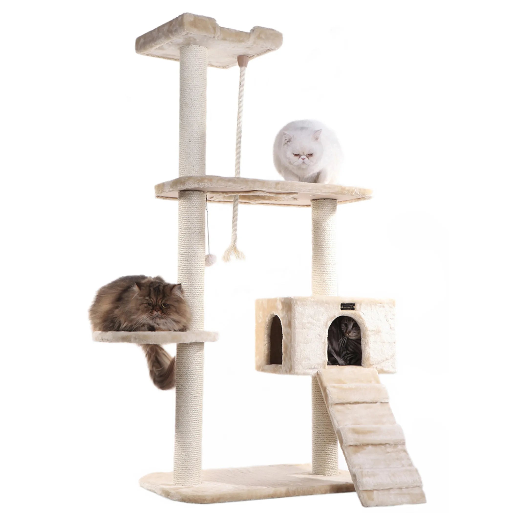 Armarkat Natural Sisal Scratching Cat Tree 58 Height BGE