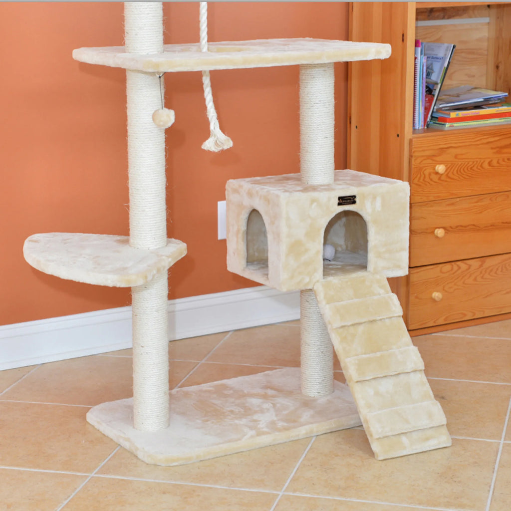 Armarkat Natural Sisal Scratching Cat Tree 58 Height BGE