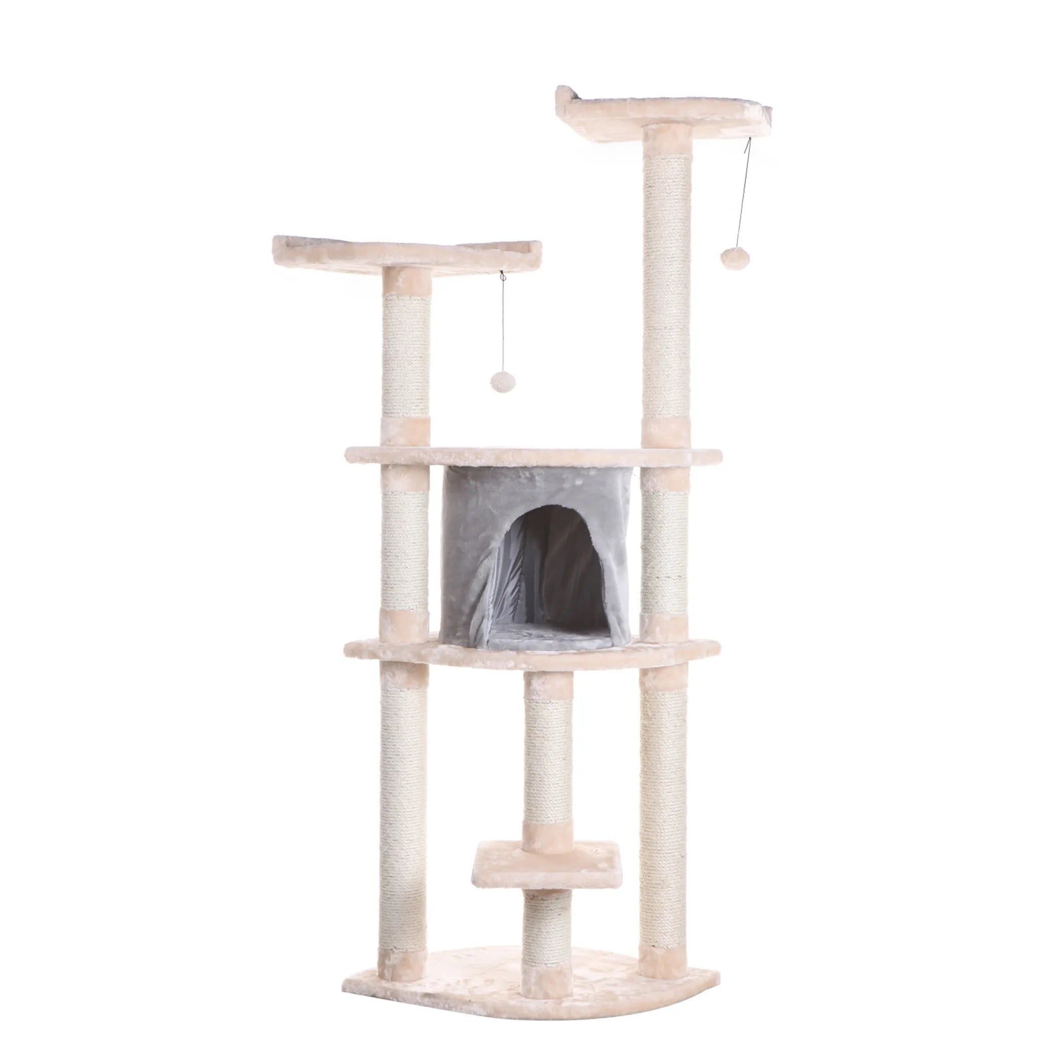 Armarkat 64" Real Wood Cat Tree W Sractch Sisal Post