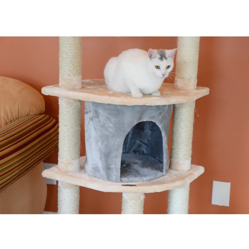 Armarkat 64" Real Wood Cat Tree W Sractch Sisal Post