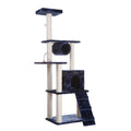 Real Wood 71" Navy Cat ClimbIng Tower Scratching Furniture