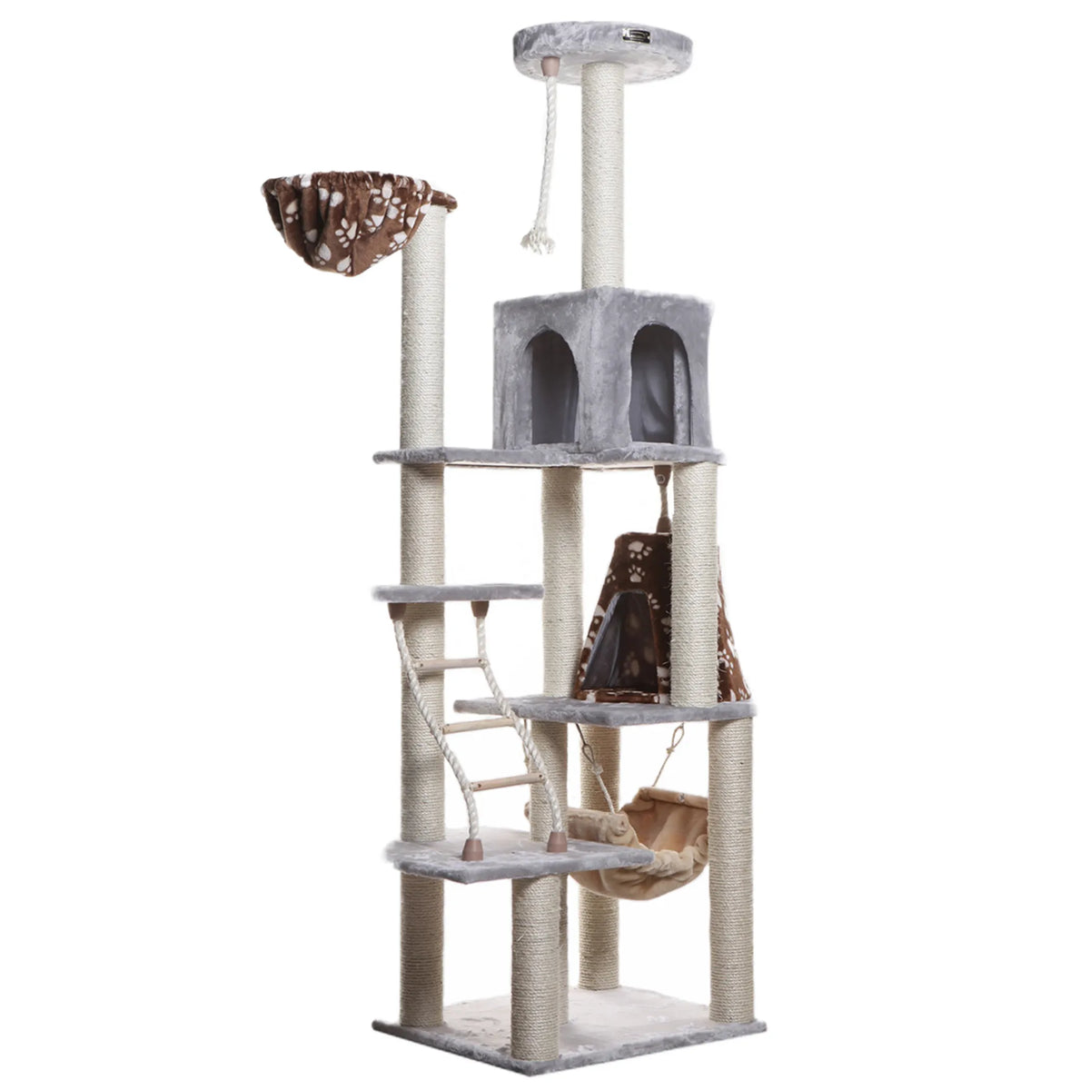 Real Wood Cat Climber Play House With Playhouse, Basket