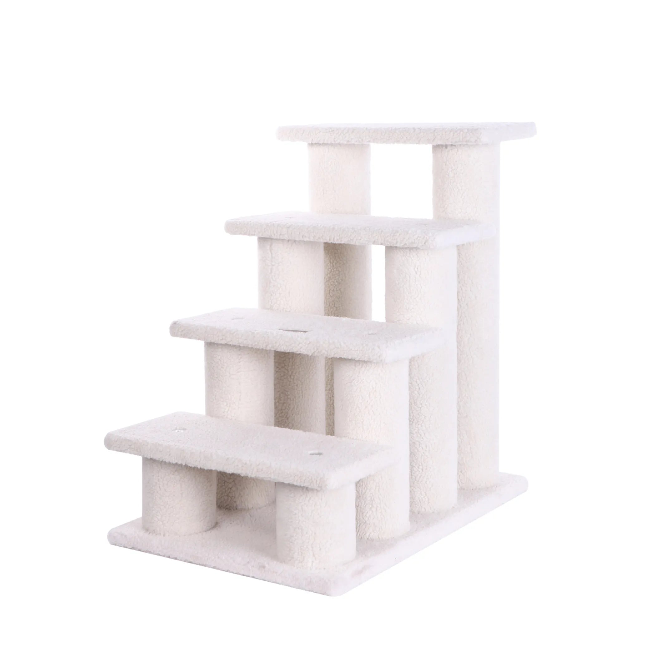 Real Wood 4 Steps Ramp For Dogs, Cats, Cat Step Stairs Ramp