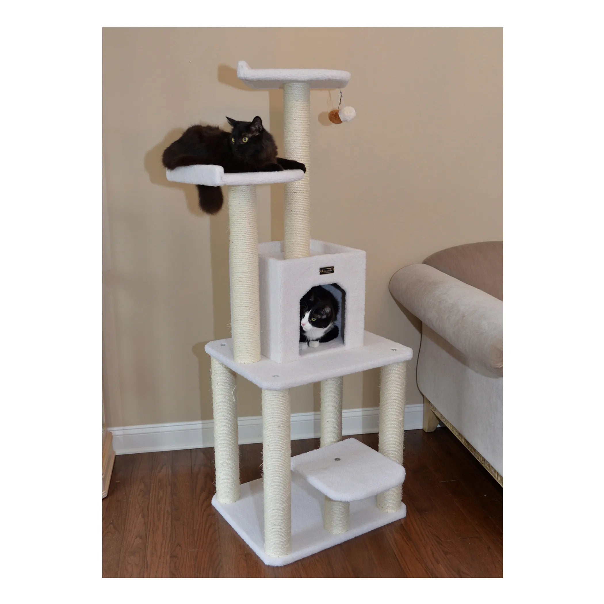 Real Wood B6203 Classic Cat Tree Five Levels Cat Condo