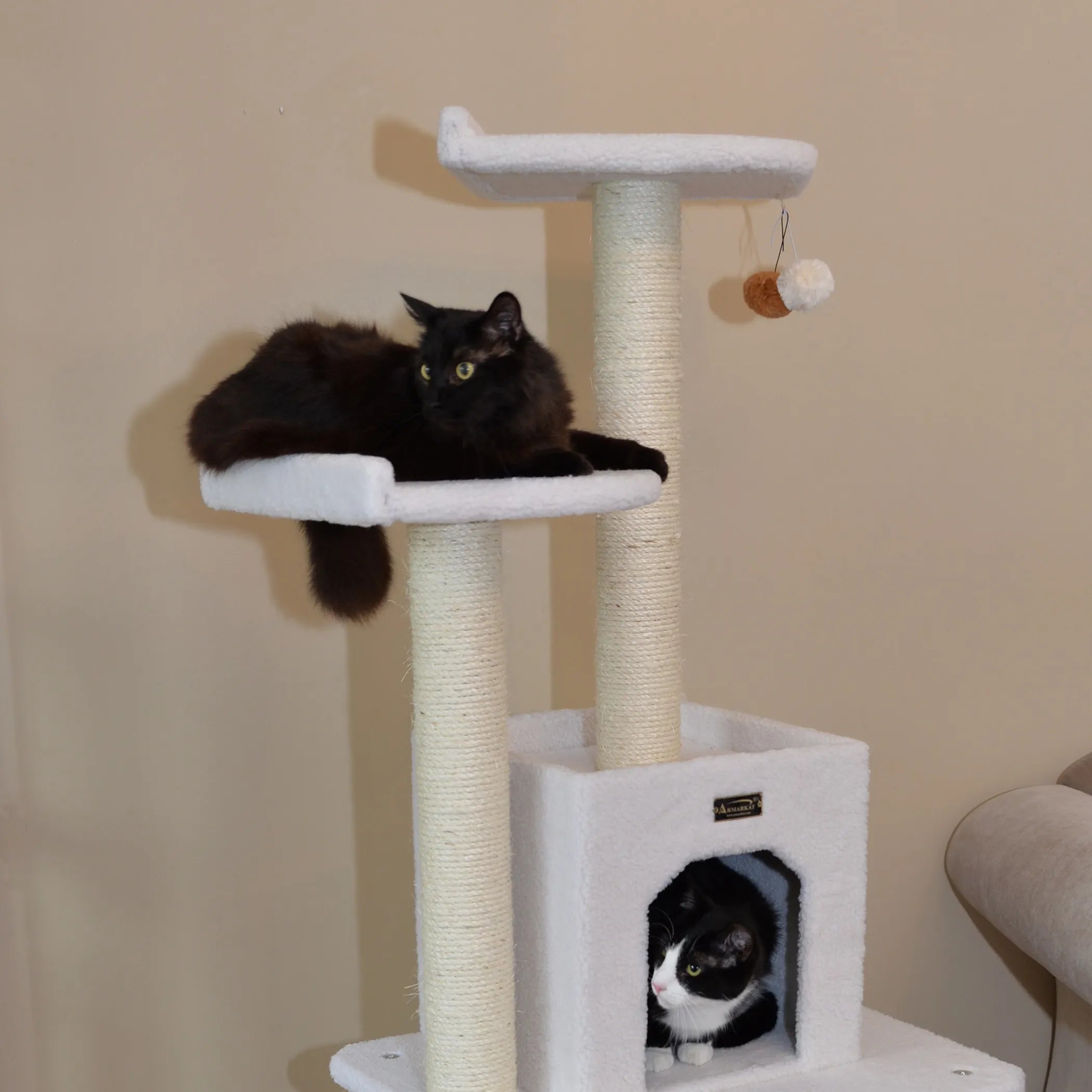Real Wood B6203 Classic Cat Tree Five Levels Cat Condo