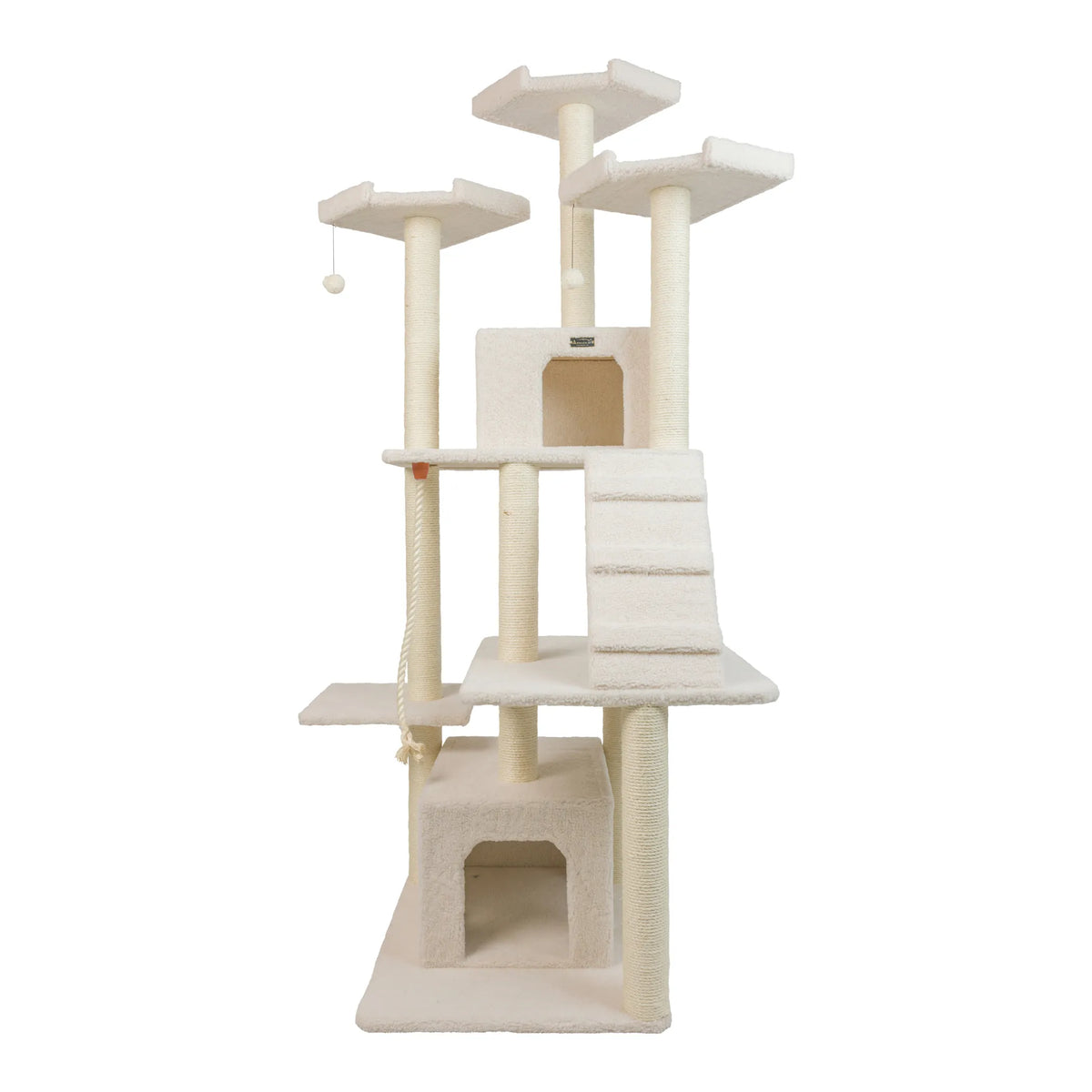 Real Wood B8201 Classic  Ivory Cat Tree Multi Levels W Ramp