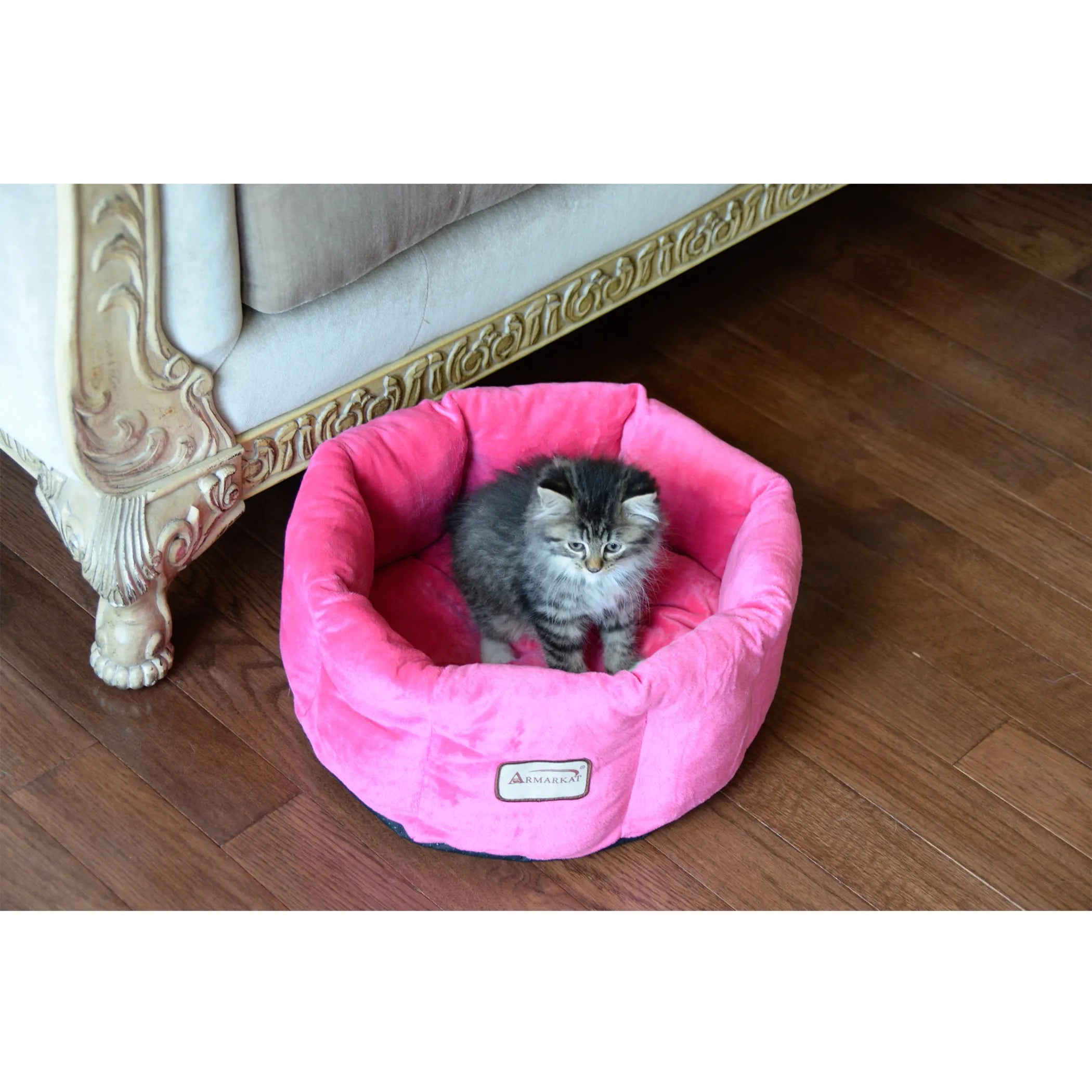 Armarkat Cat Bed, Warm Pet cuddle bed, PInk