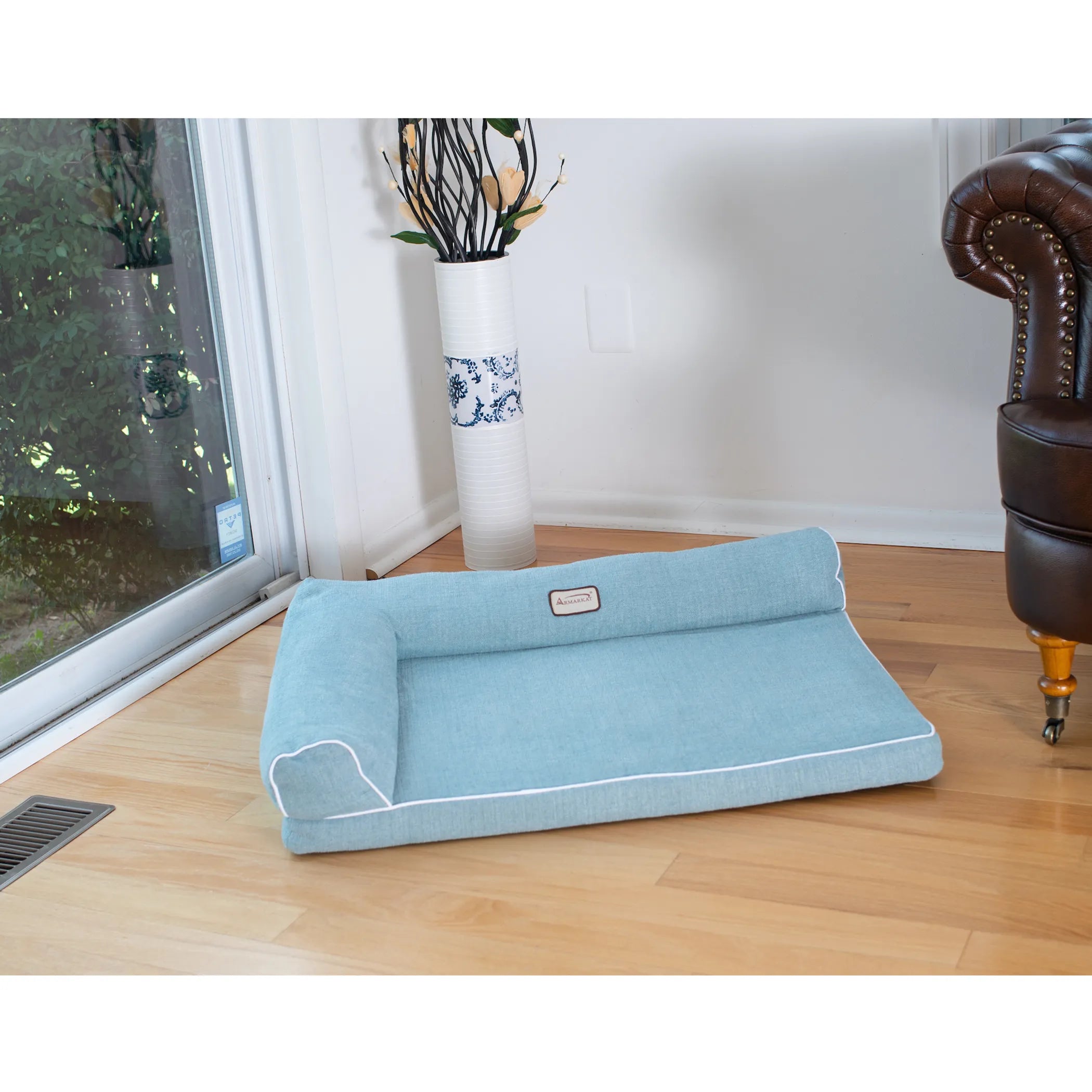 Armarkat Medium Bolstered Pet Bed Poly Fill Dog Cushion