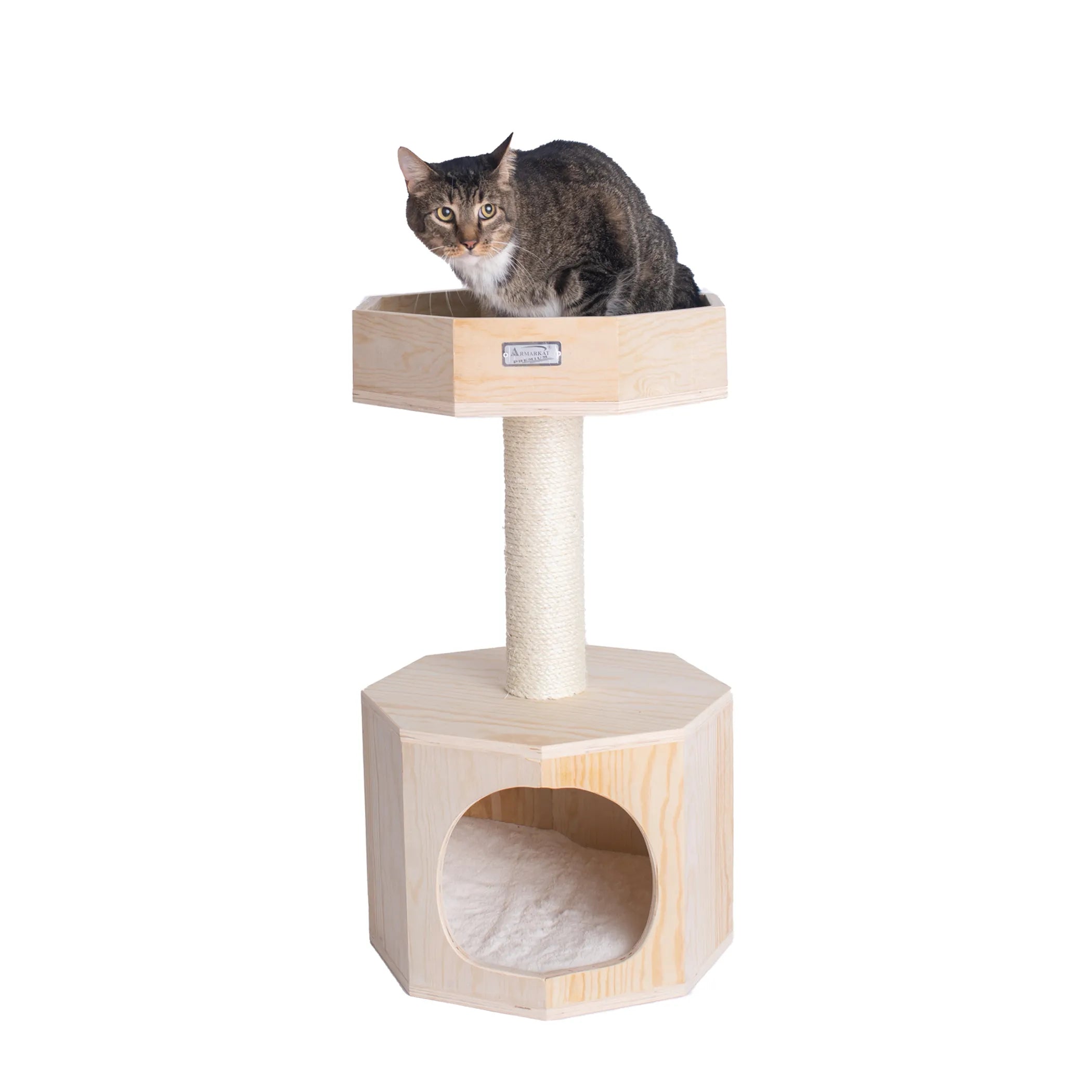 Armarkat Premium Scots Pine 29" Cat Tree W Perch and Condo