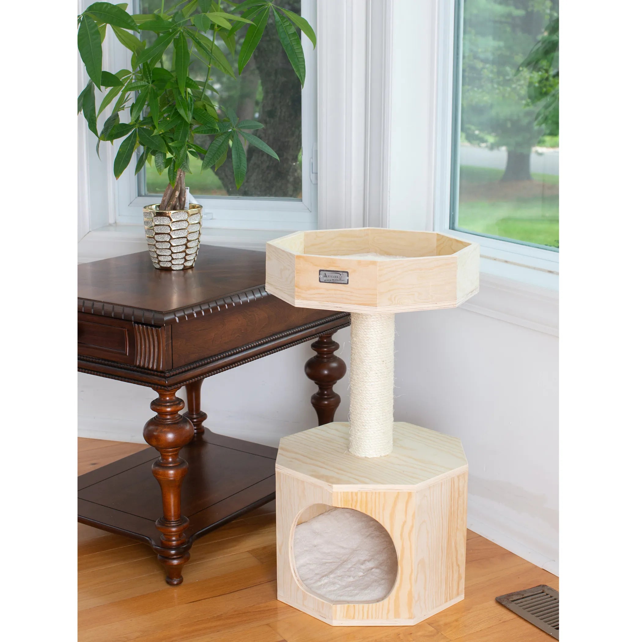 Armarkat Premium Scots Pine 29" Cat Tree W Perch and Condo
