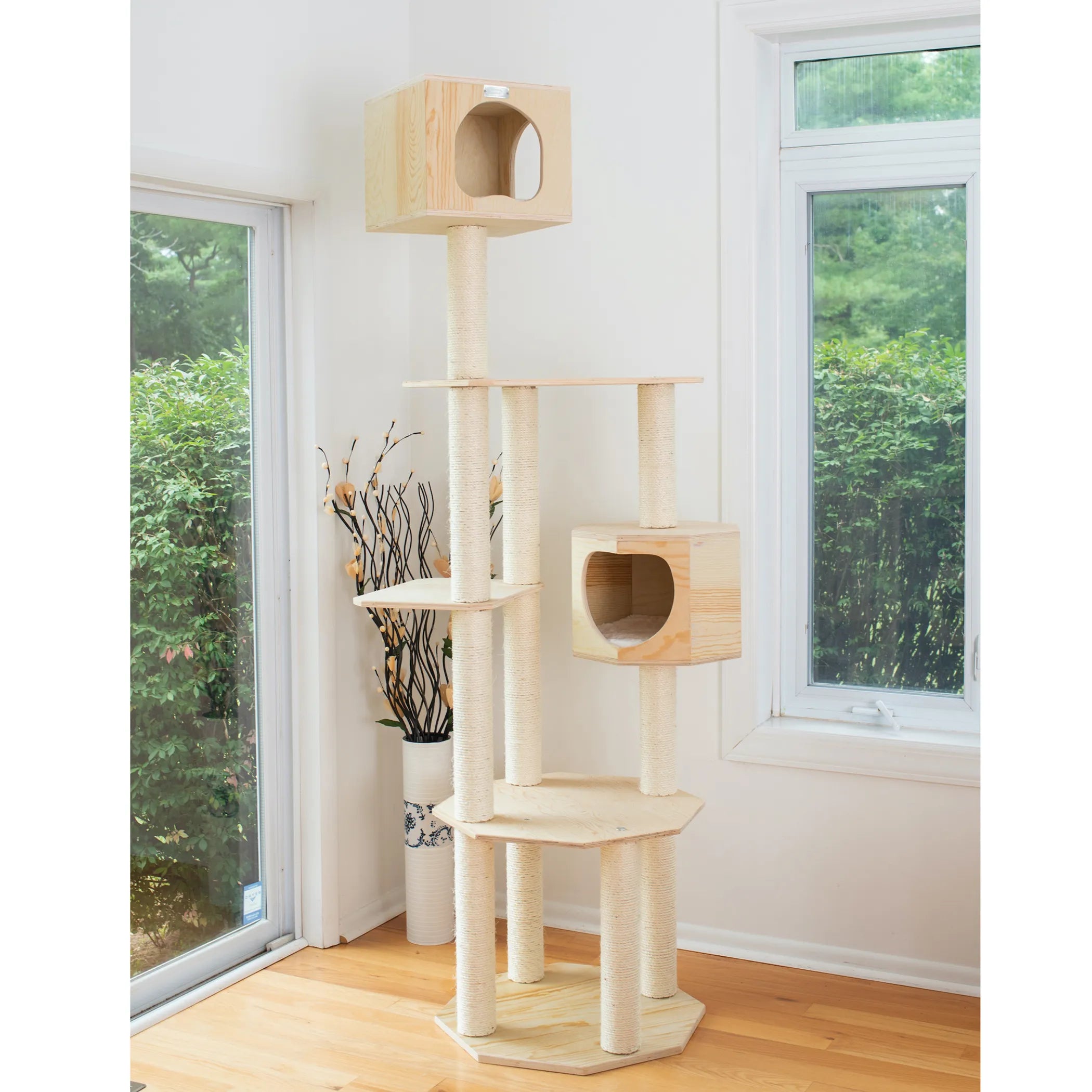 Armarkat Premium Scots Pine Cat TreeTall Sturdy Cat Tower
