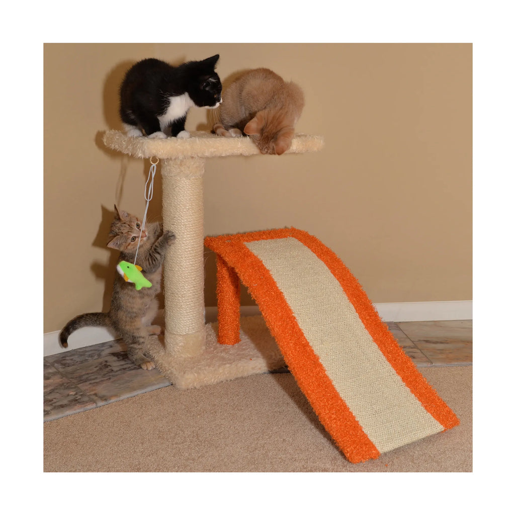 Armarkat Two Level Platform Scratcher W Sisal Carpet Ramp