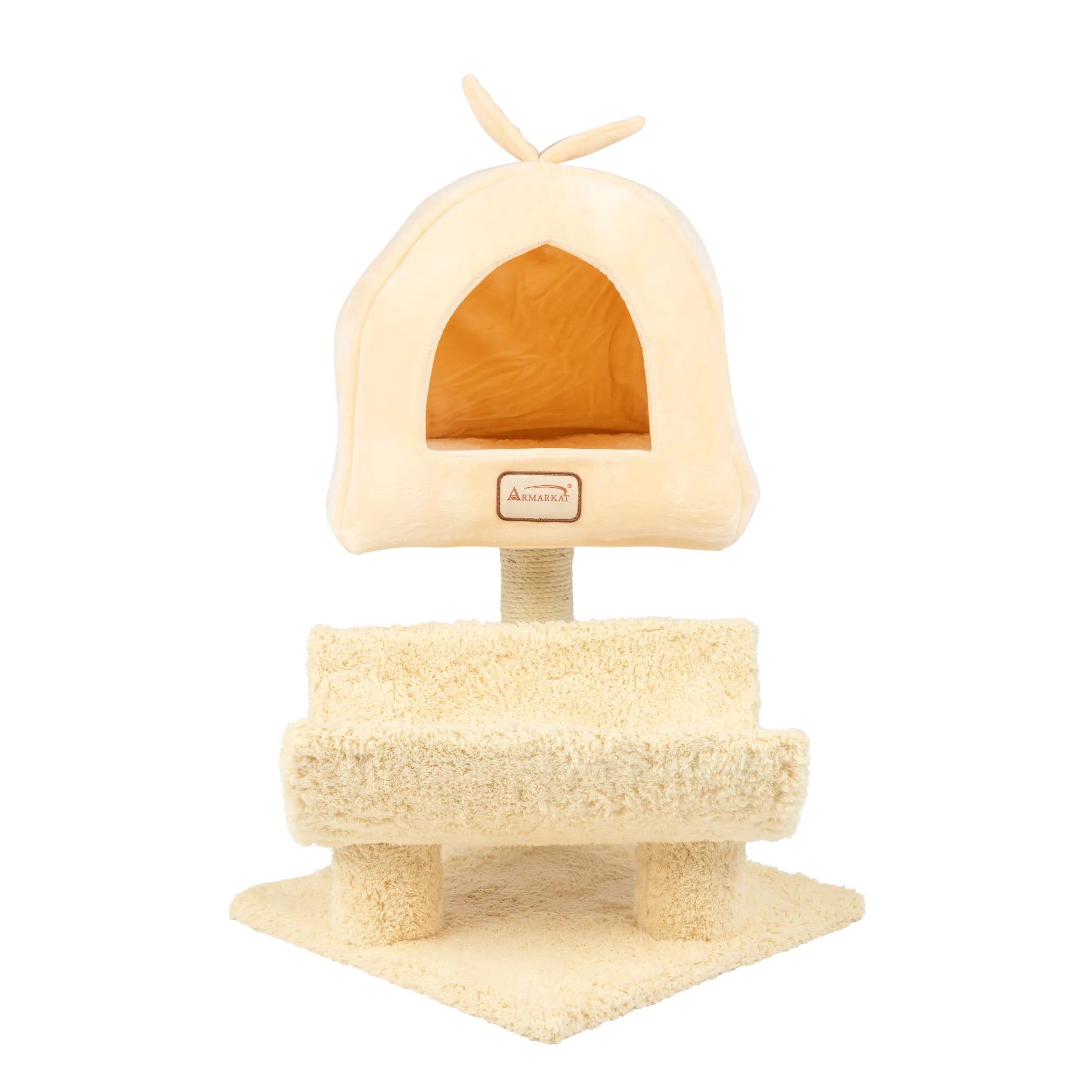 Armarkat X3007 Cat Condo, Real Wood Cat Scratching Post