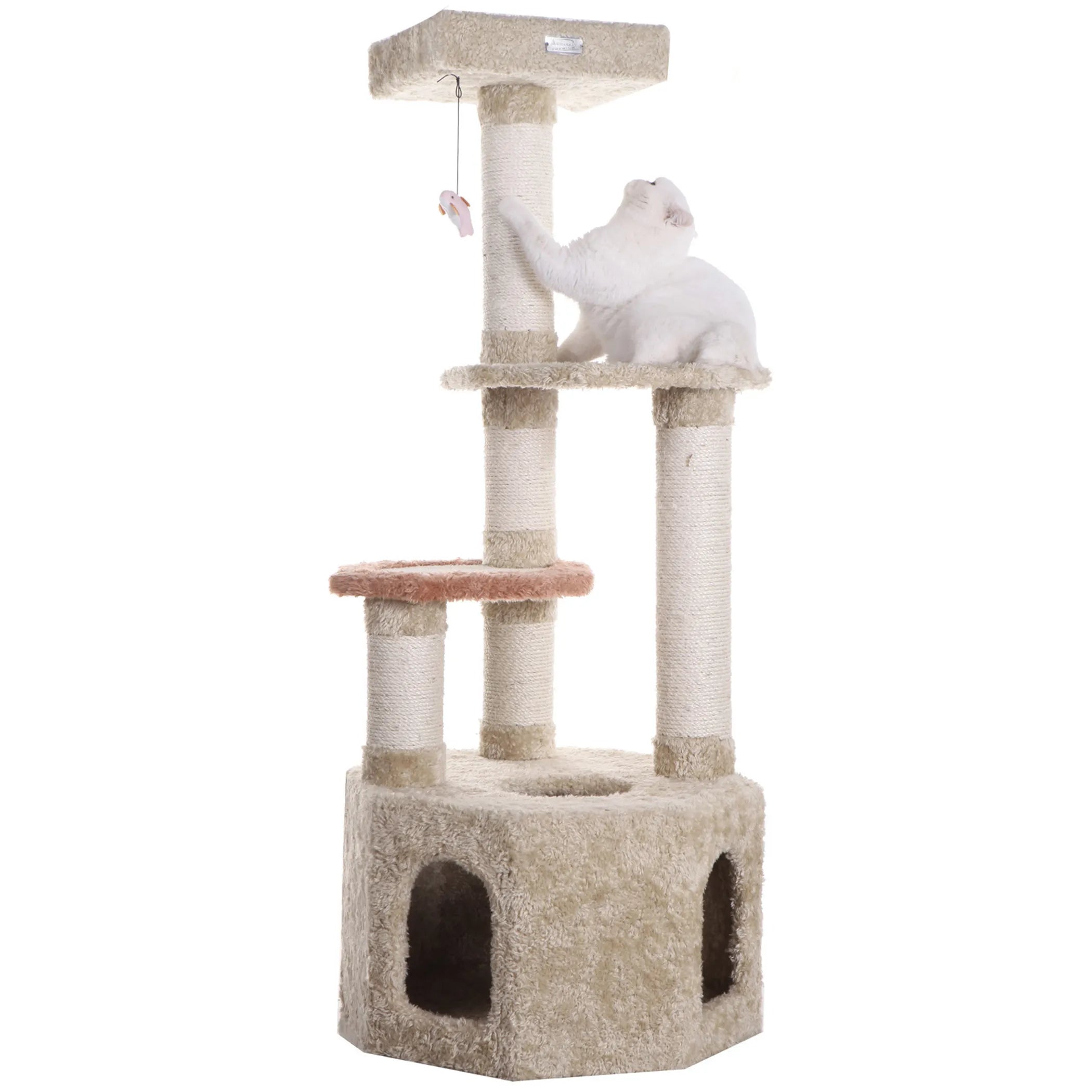 Armarkat X5703 Carpet Cat Furniture Real Wood Cat Condo
