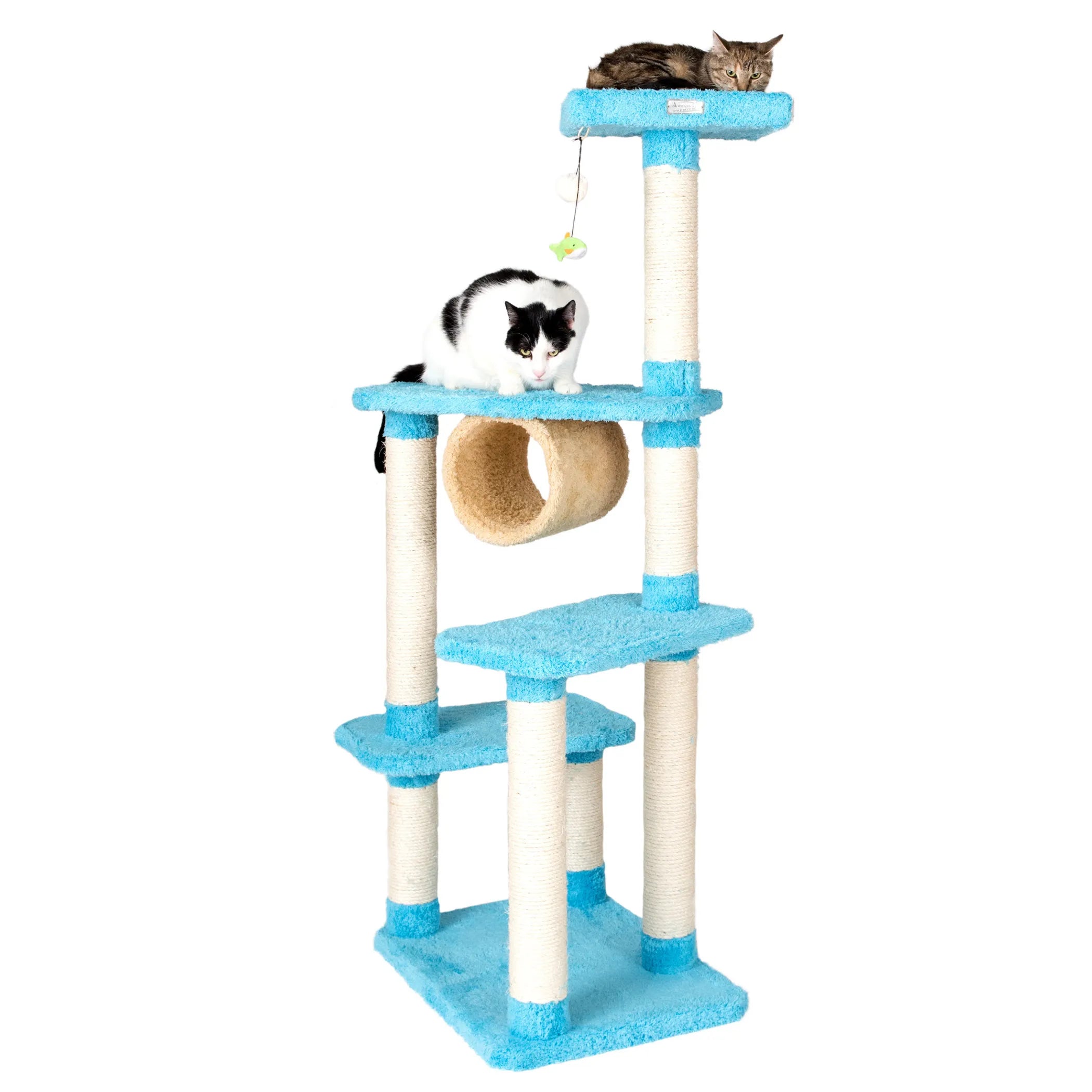 Armarkat Cat Climber, Real Wood Cat Junggle Tree Skyblue