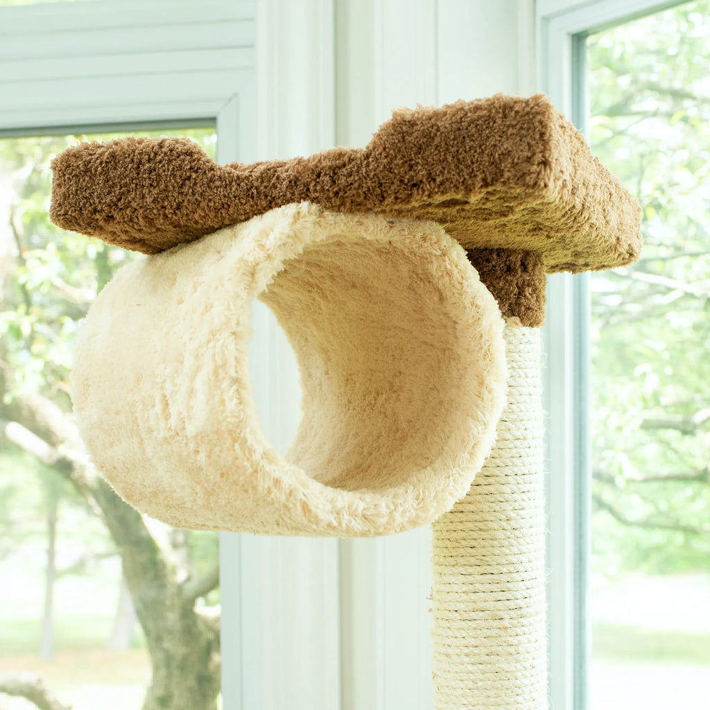 Real Wood 70" Cat tree With Scratch posts, Hammock for Cats