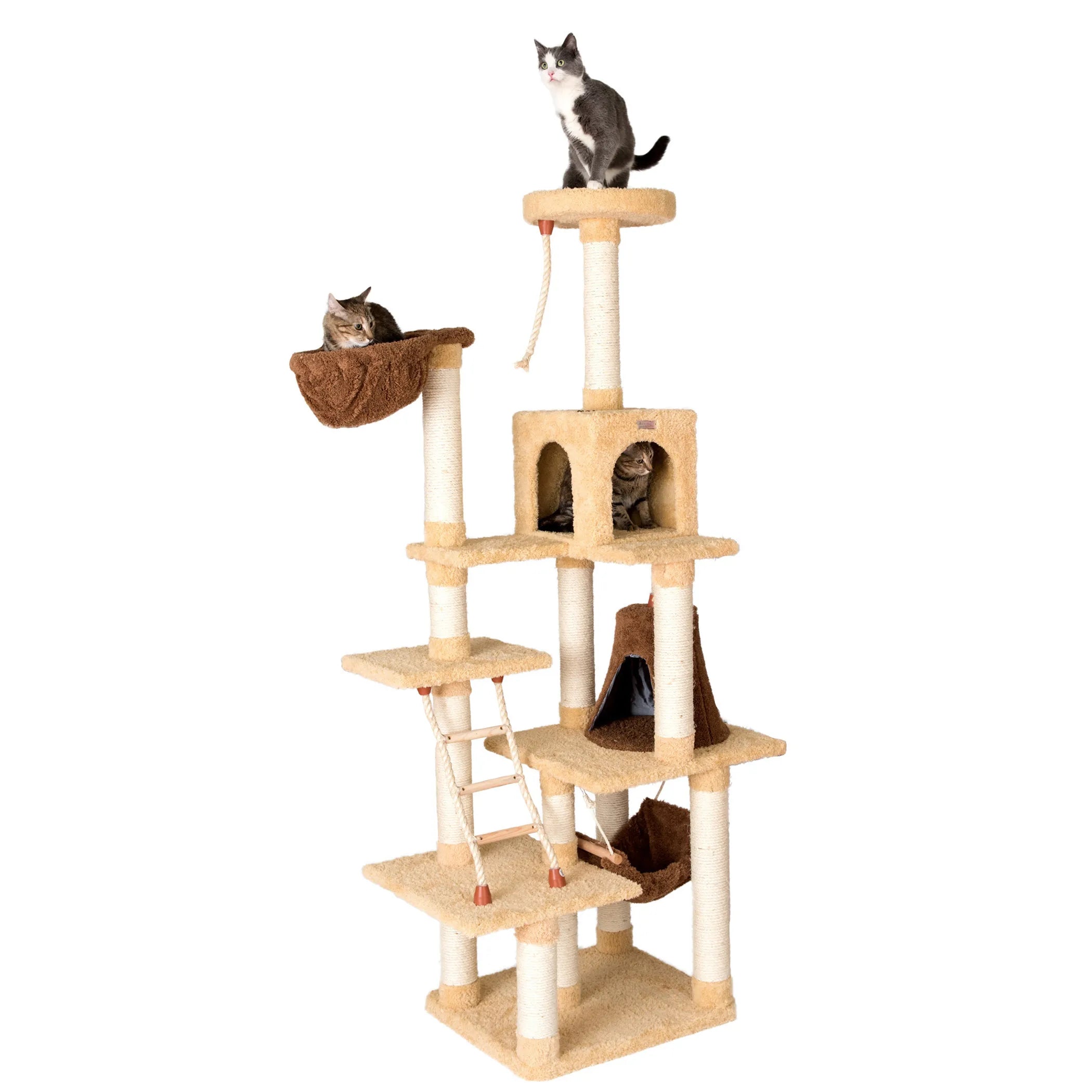 Armarkat Cat Climber Play House, 78" Real Wood Cat furniture