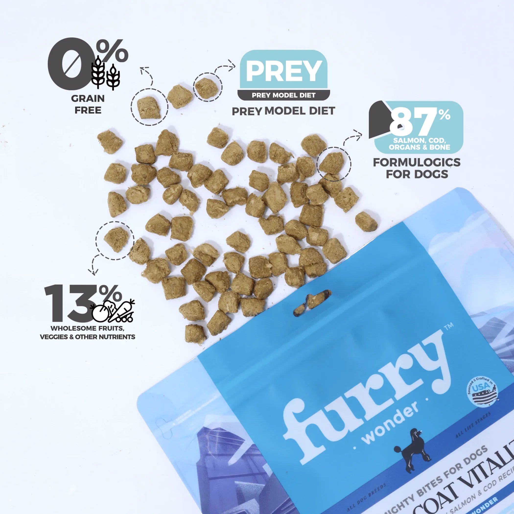 Skin&Coat Vitalize Freeze-Dried Raw Salmon&Cod Recipe for Dogs