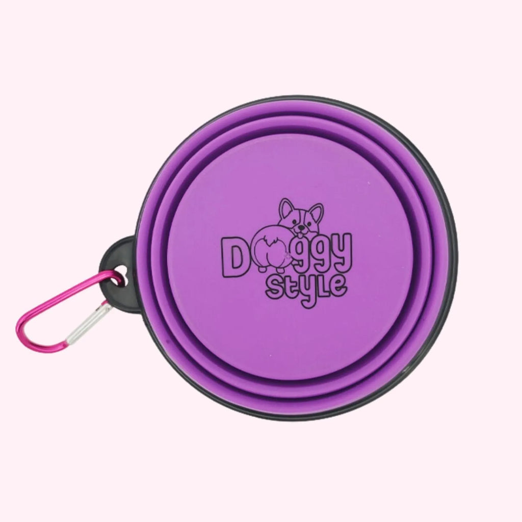 "Not Chunky Just Fluffy" Purple Dog Bowl