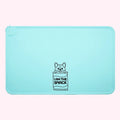 "I Am The Snack" Aqua Dog Food Mat