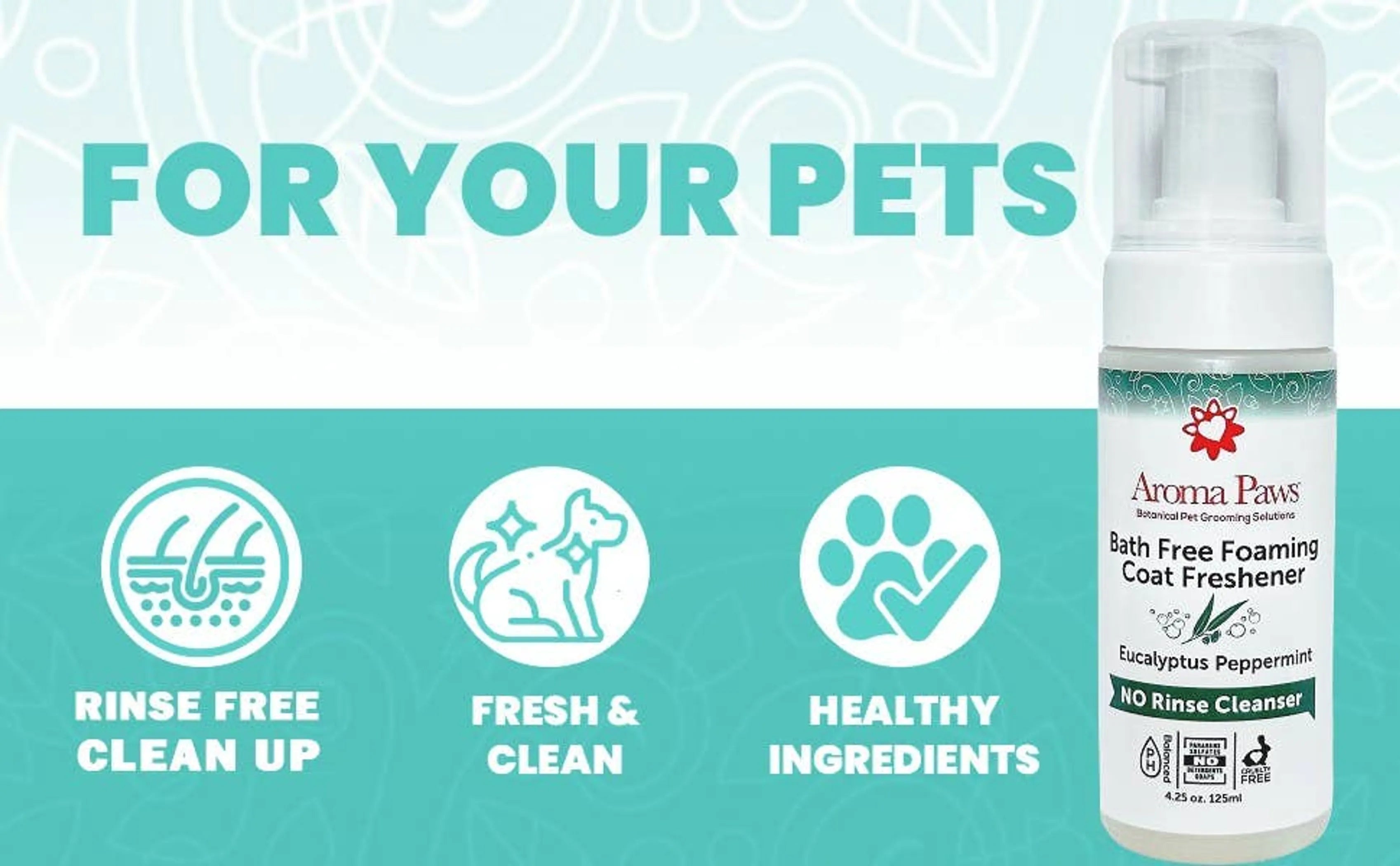 4.25 oz. Bath Free Foaming Coat Freshener-Rinse Free Cleaner