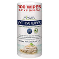 Arava Pet Eye Wipes for Dogs Cats Puppies & Kittens 100 Count Natural and Aromatherapy Medicated Removes Dirt Crust and Discharge Prevents Tear Stain