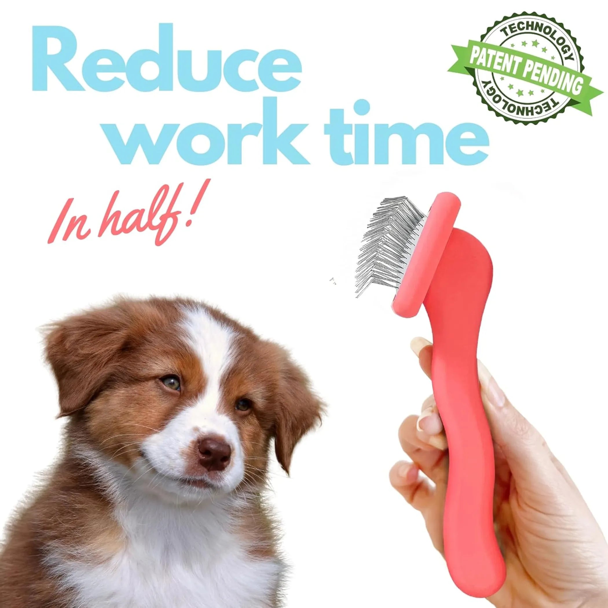 Flat Coral Pet Slicker Brush