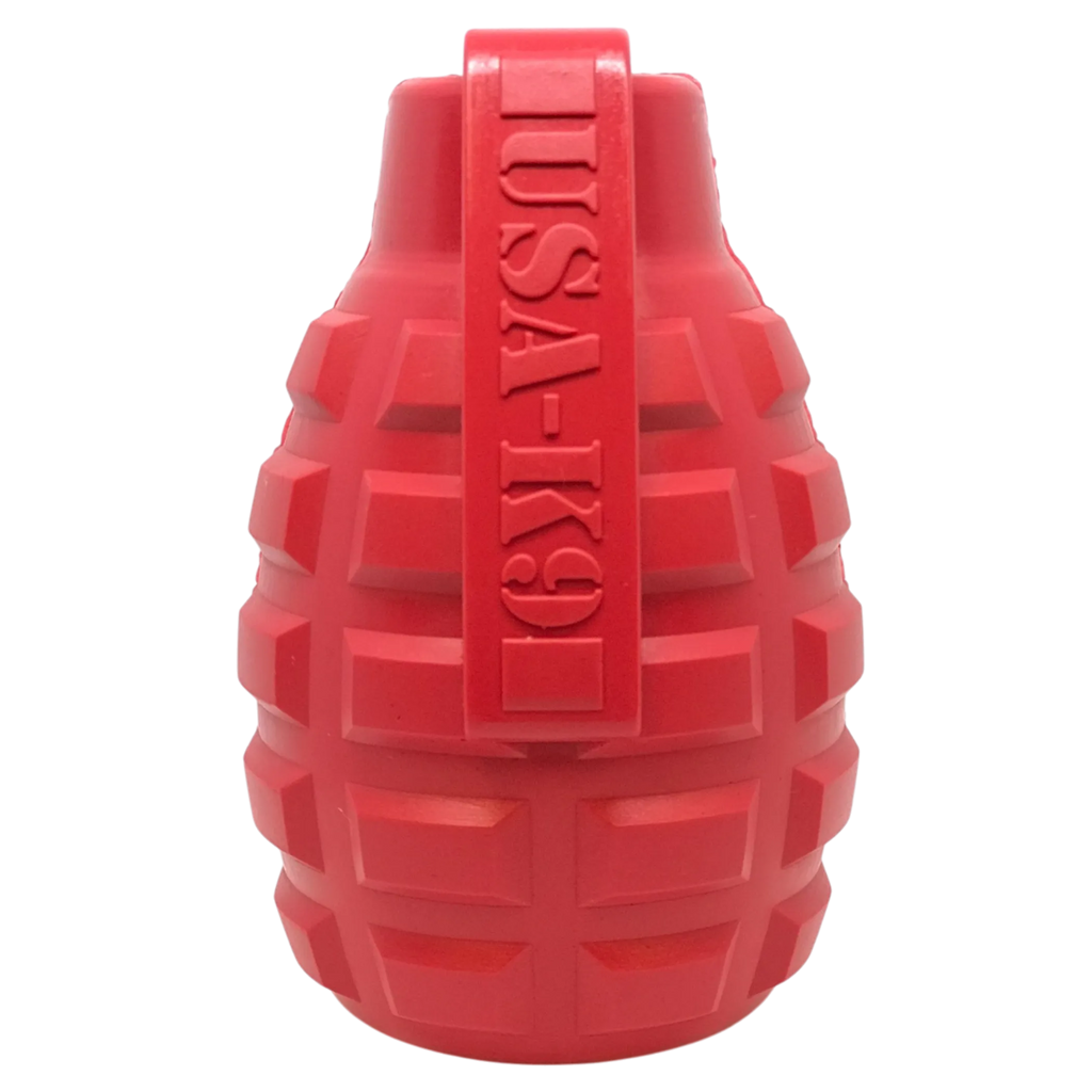 Grenade Shaped eDispenser Durable Dog Chew Toy & Treat Dispenser