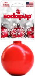SP Christmas Ornament Durable Rubber Chew Toy & Treat Dispenser