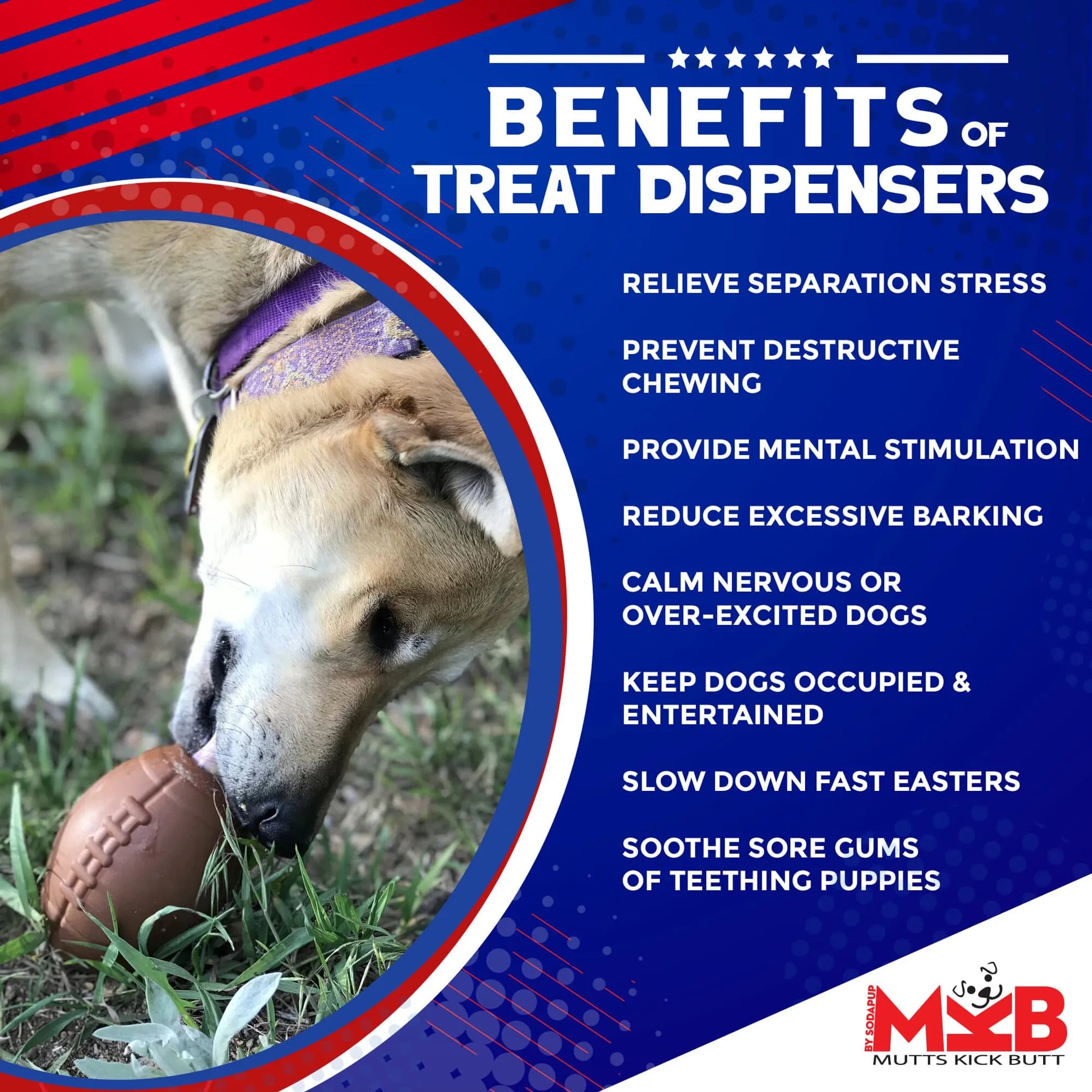 Football Dog Chew Toy & Treat Dispenser