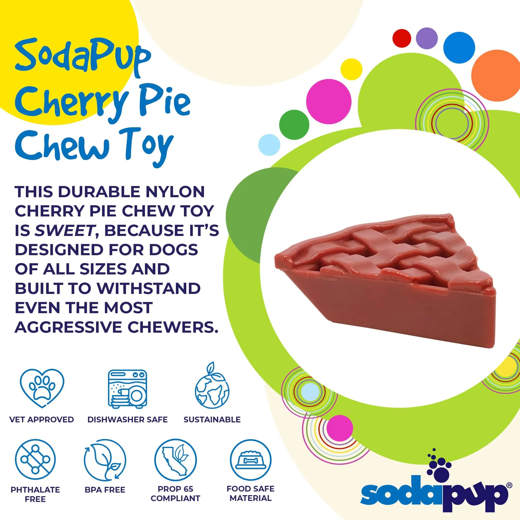 Cherry Pie Nylon Dog Chew Toy for Aggressive Chewers