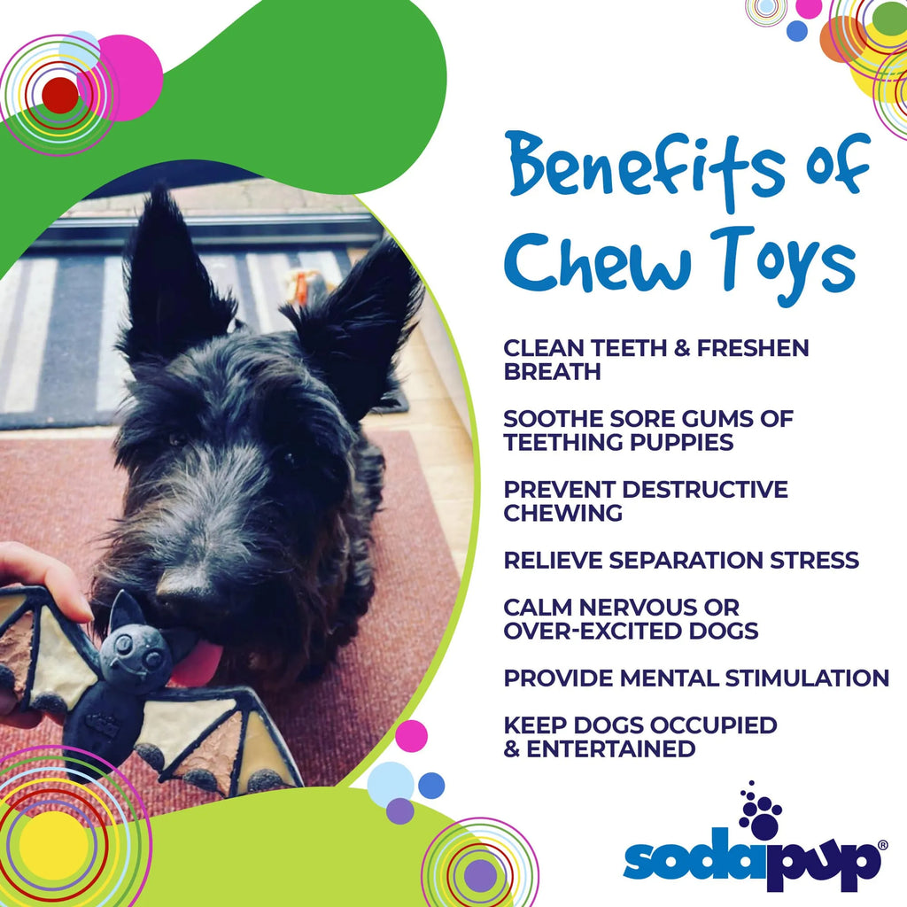 Vampire Bat Nylon Dog Chew Toy for Aggressive Chewers  & FDA Compliant
