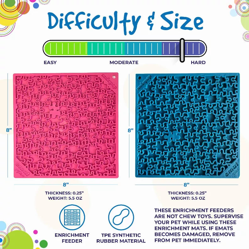 Large Blue Jigsaw & Large Pink Jigsaw eMat Lick Mat Bundle