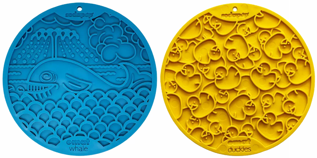 Large Blue Whale & Large Yellow Duckies Bathtub eMat Lick Mat Bundle