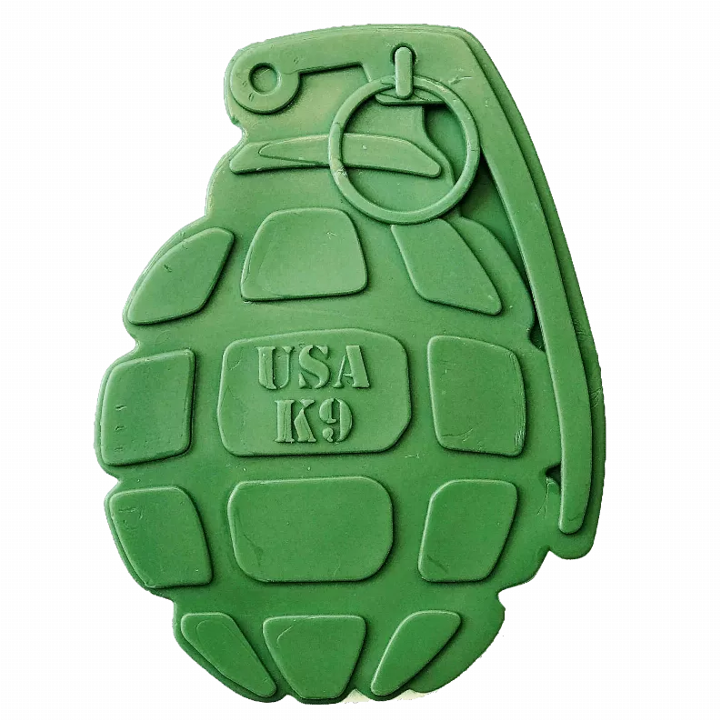 USA-K9 Grenade Ultra Durable Nylon Dog Chew Toy for Aggressive Chewers