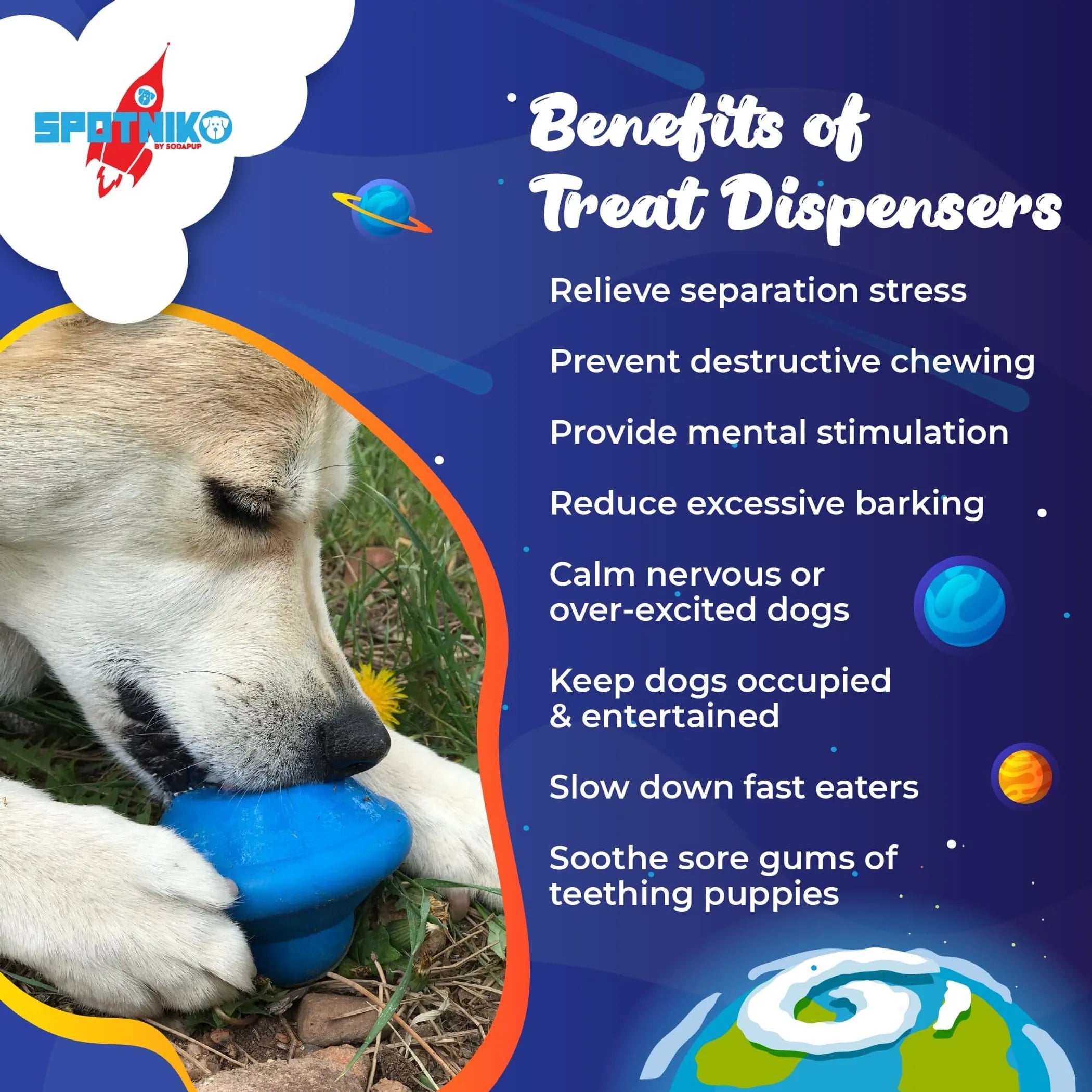 Flying Saucer Dog Toy - Durable UFO Chew Toy & Treat Dispenser