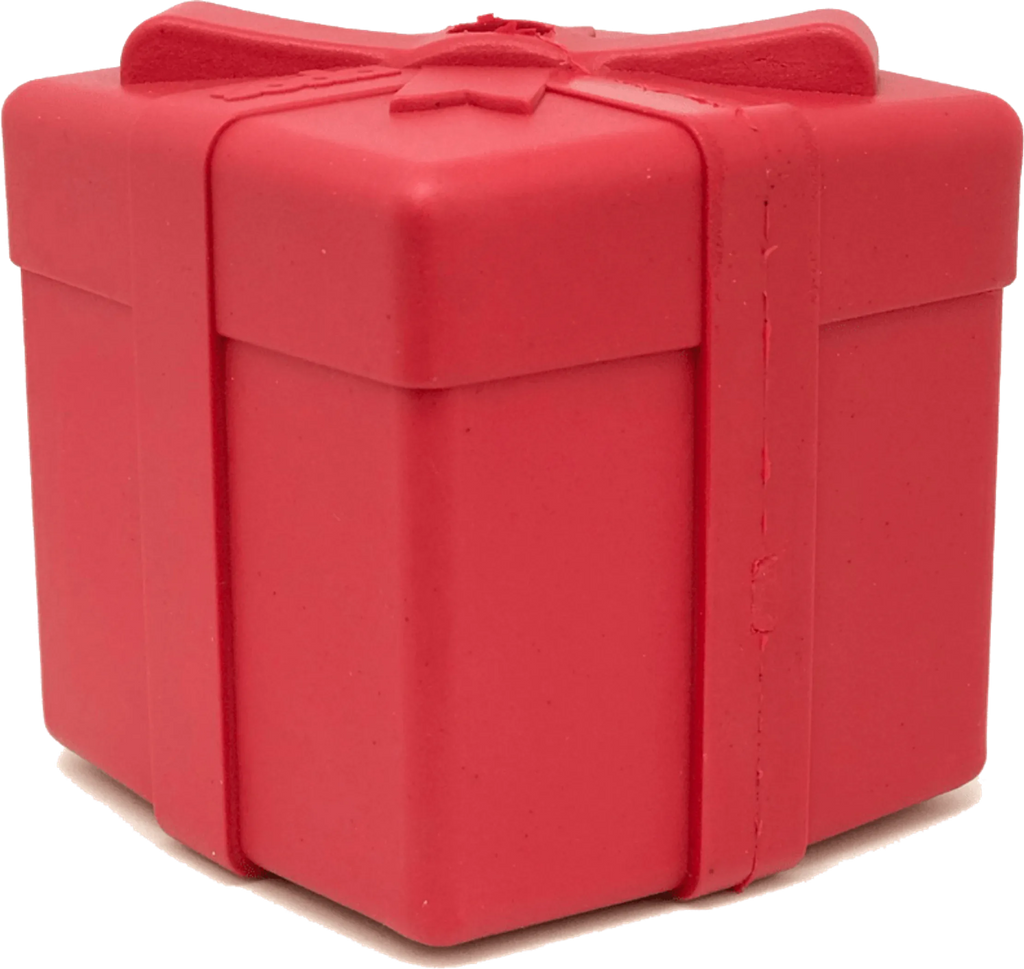 SP Gift Box Durable Rubber Chew Toy & Treat Dispenser