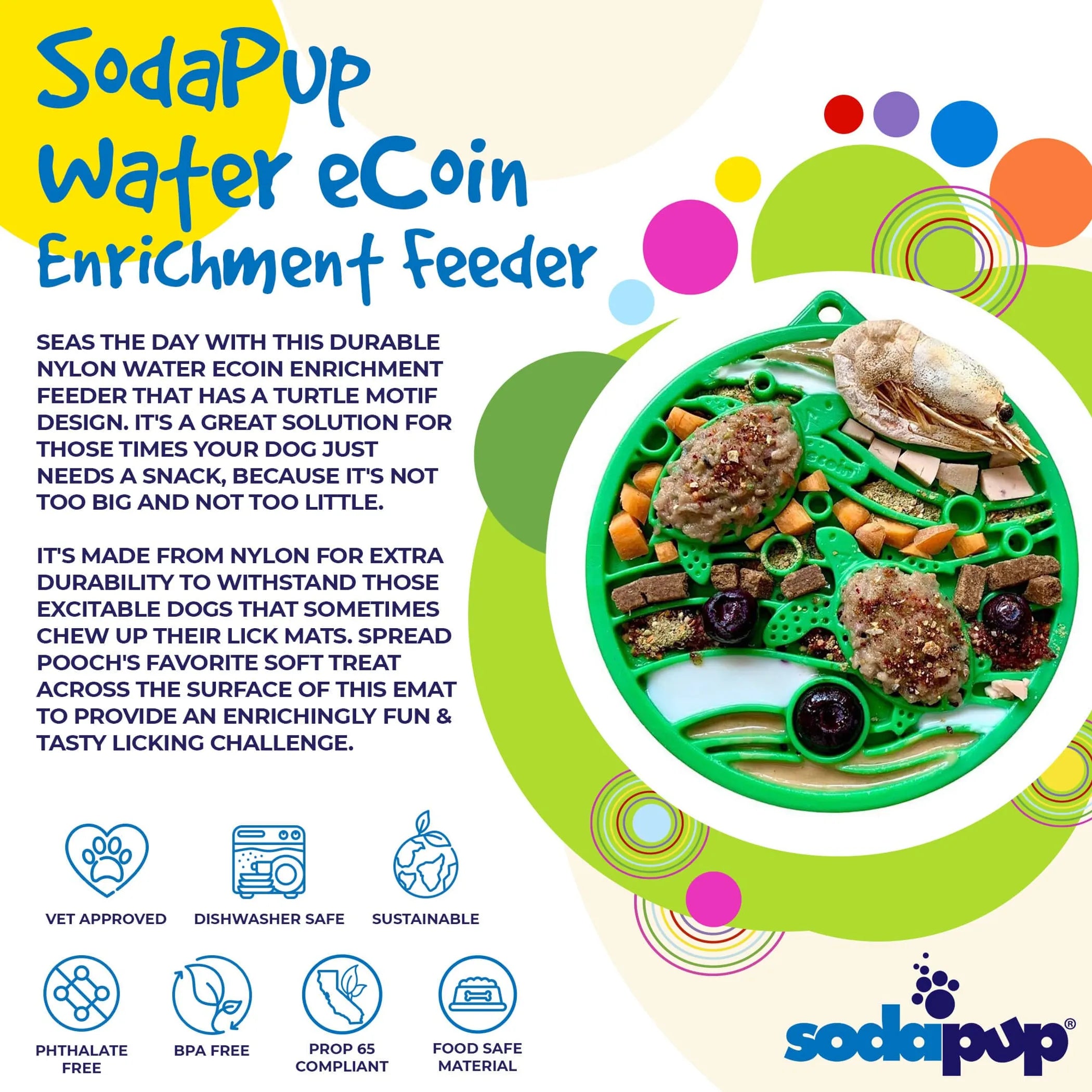 Water Nylon eCoin Durable Enrichment Snacking Coin for Dogs