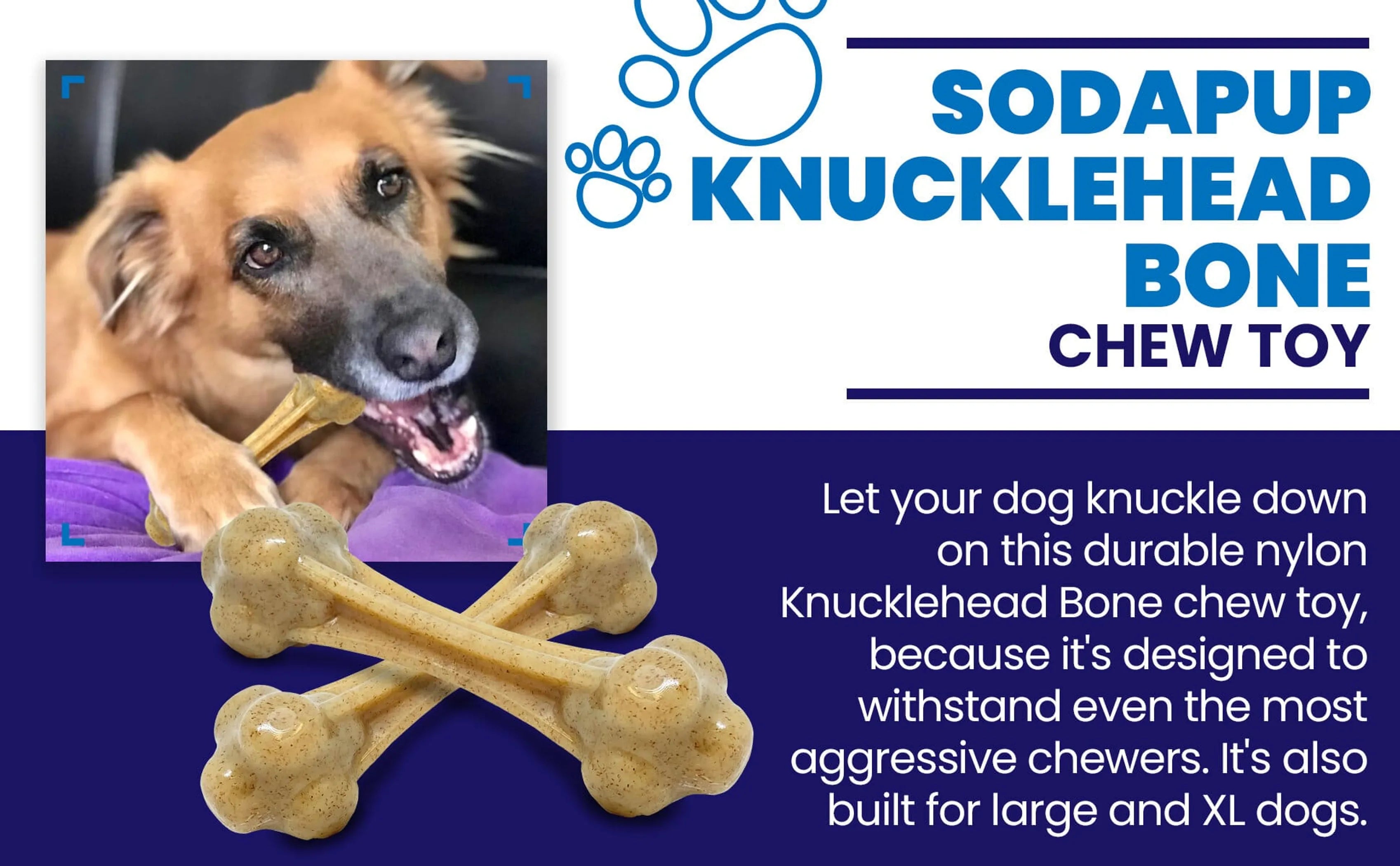 Knuckle Bone Nylon Dog Chew Toy for Aggressive Chewers