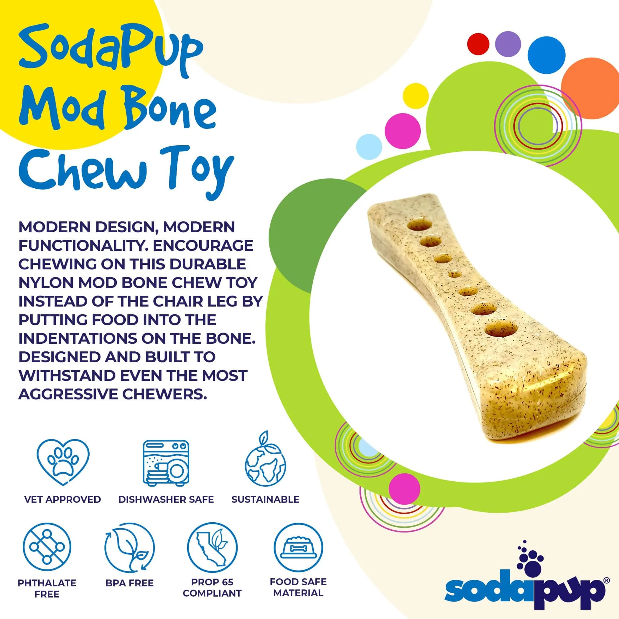 MOD Bone Nylon Dog Chew Toy for Aggressive Chewers