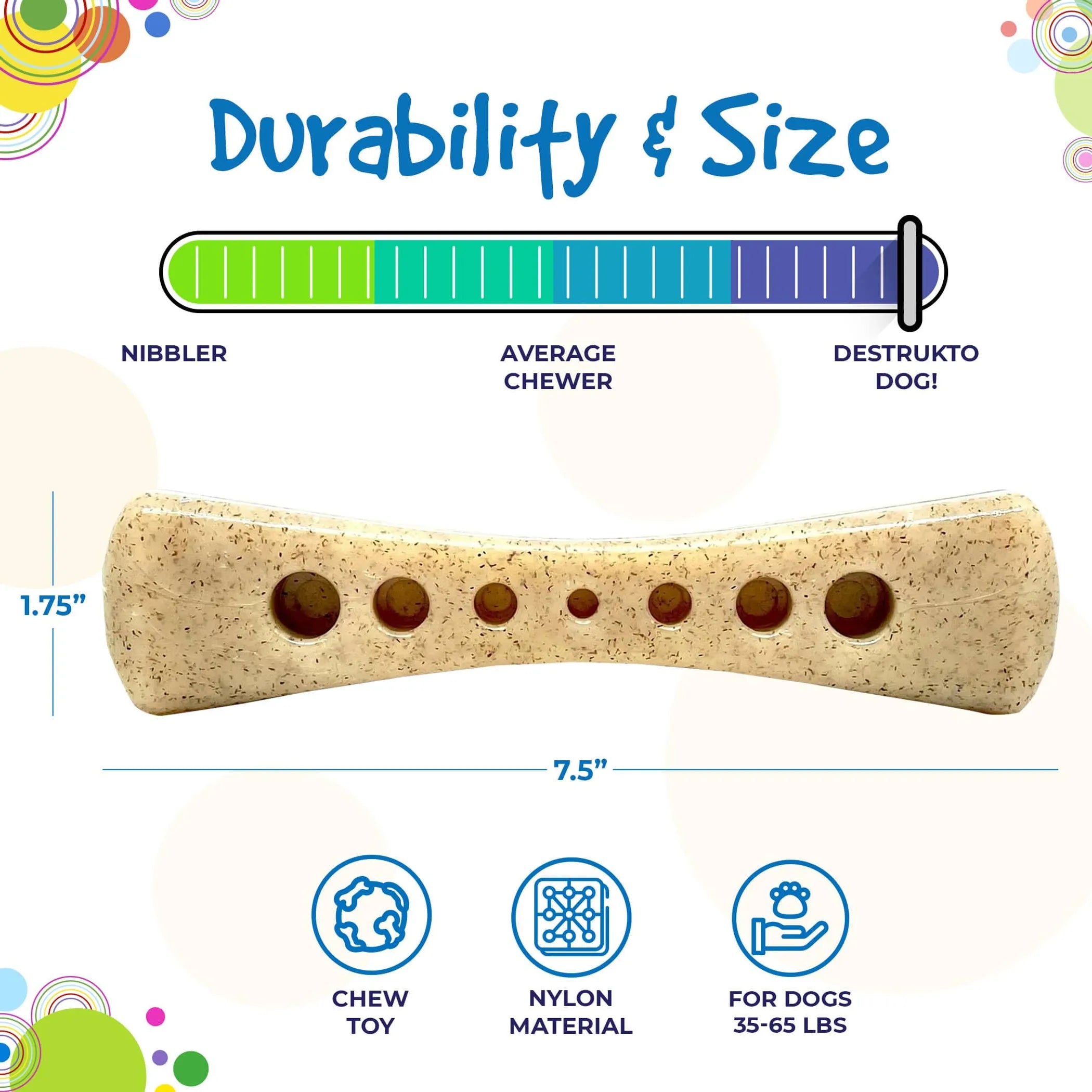 MOD Bone Nylon Dog Chew Toy for Aggressive Chewers